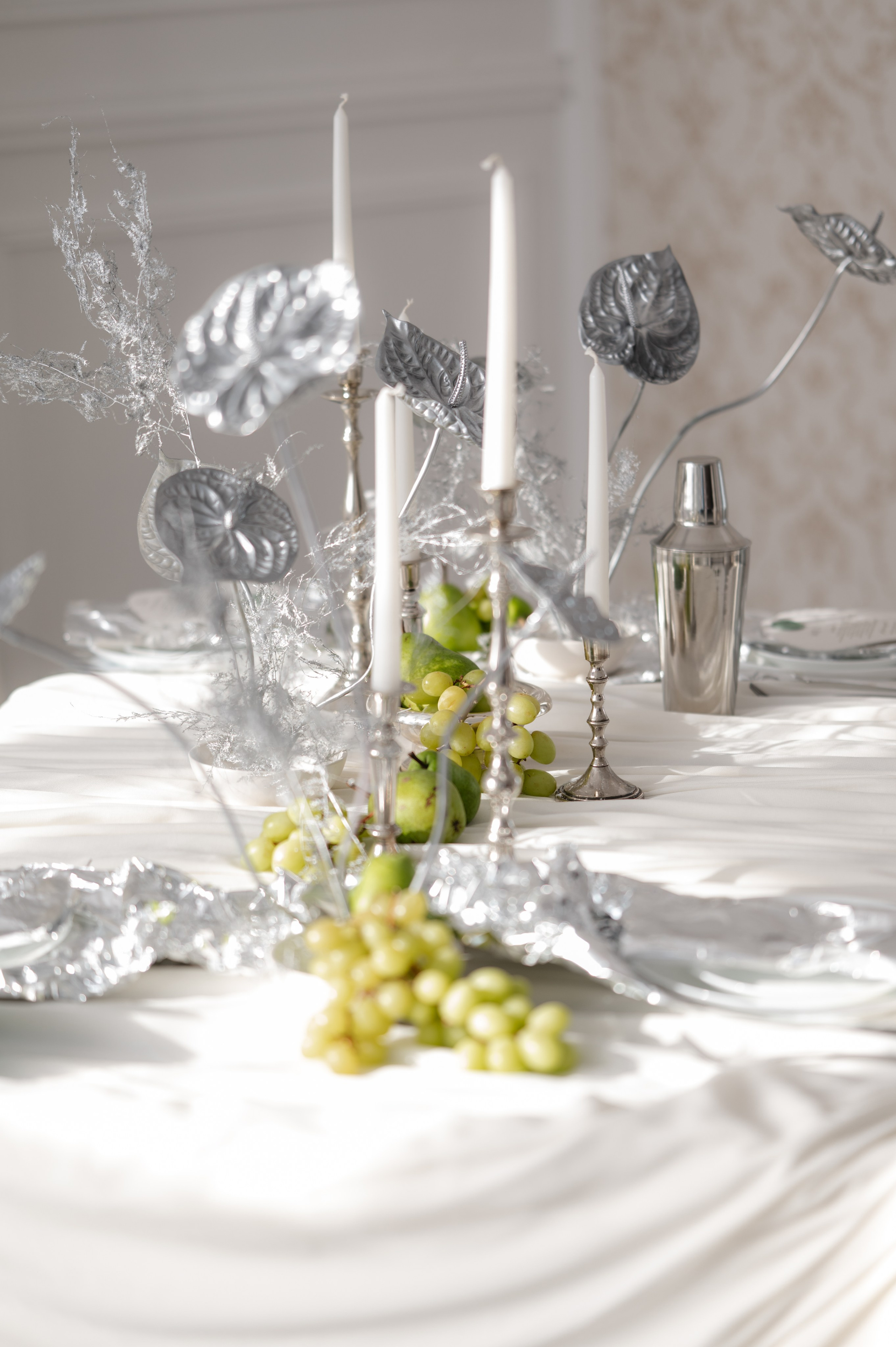 Bride with a concept silver Chrome. Alexandra Hanu Photographer