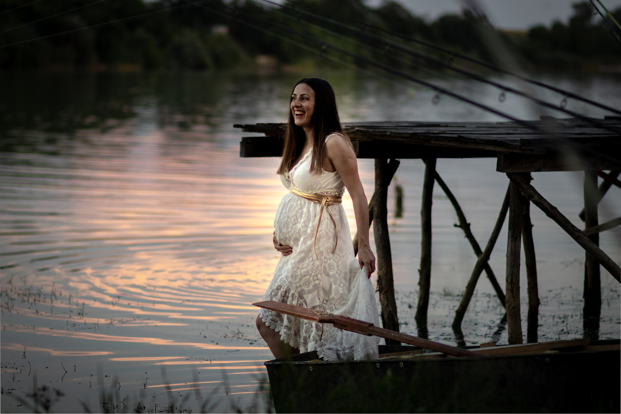 Fotografisanje trudnice na jezeru