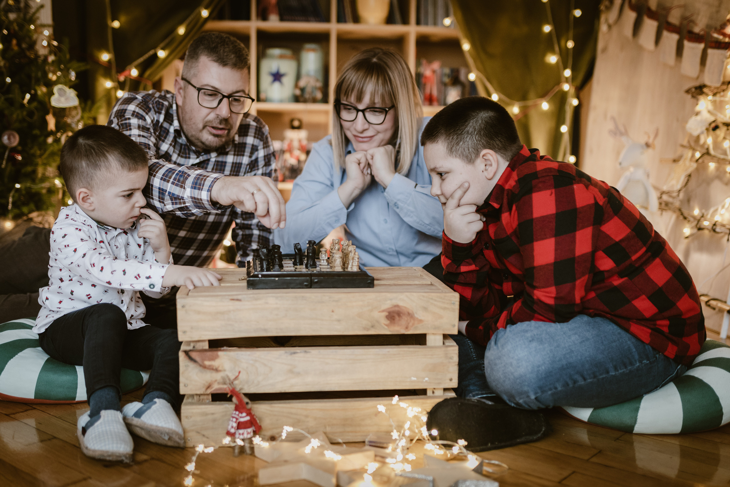 Porodično studijsko novogodišnje fotografisanje Novi Sad