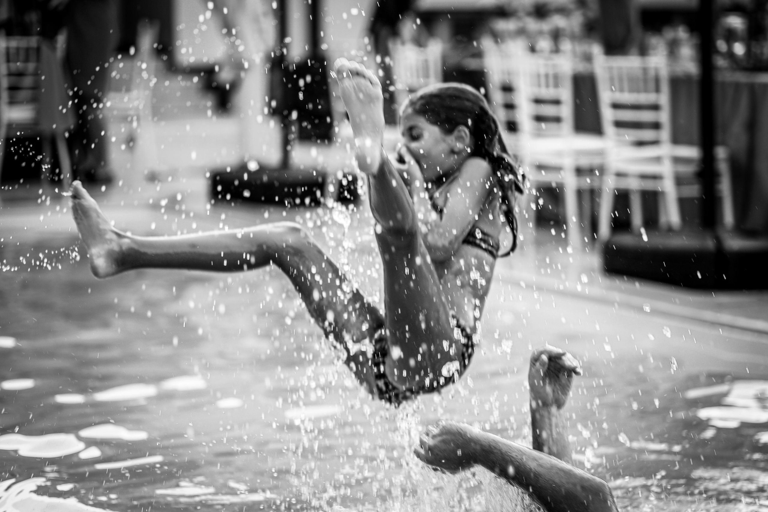 crno-bela fotografija iz bazena