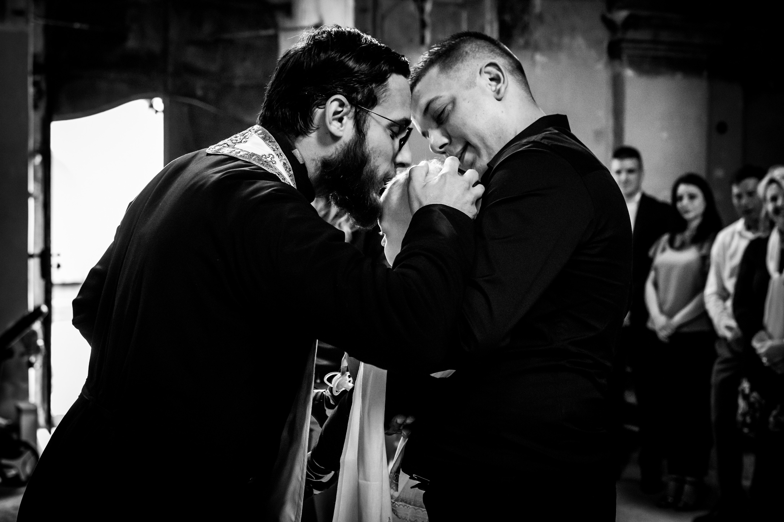 crno-bela uspomena sa krštenja