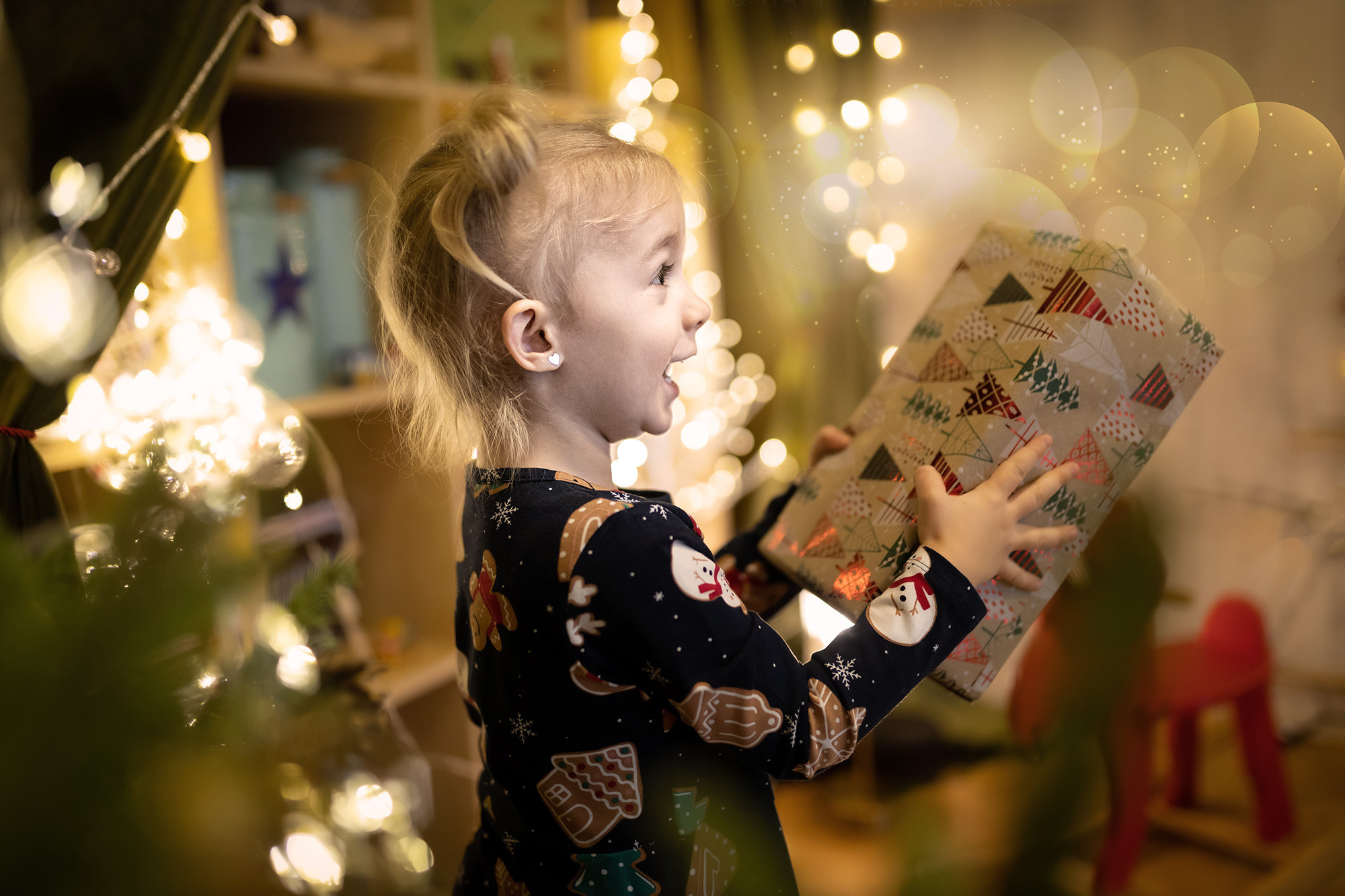 Praznična fotosesija sa elegantnim novogodišnjim setovima