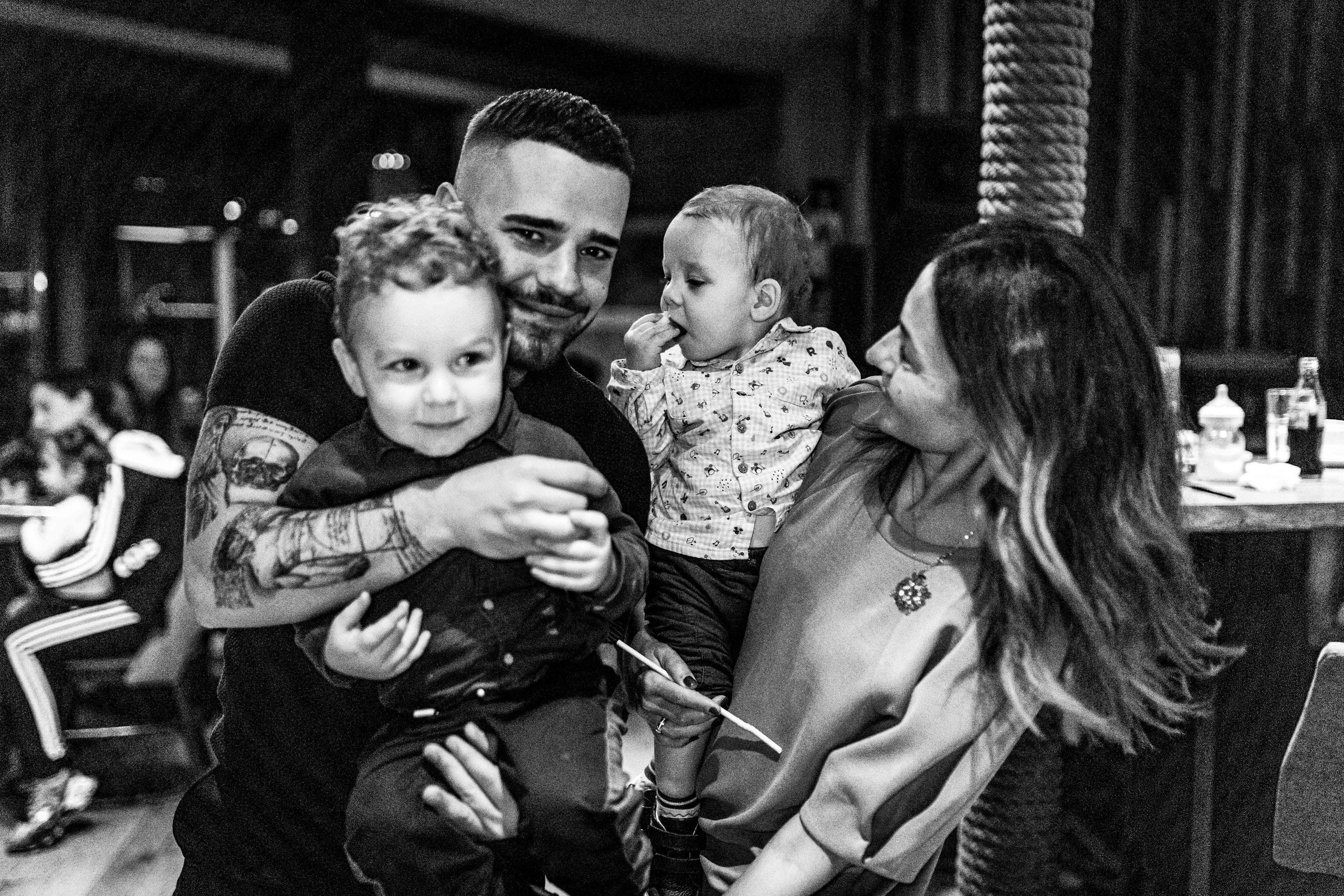 porodična crno-bela fotografija