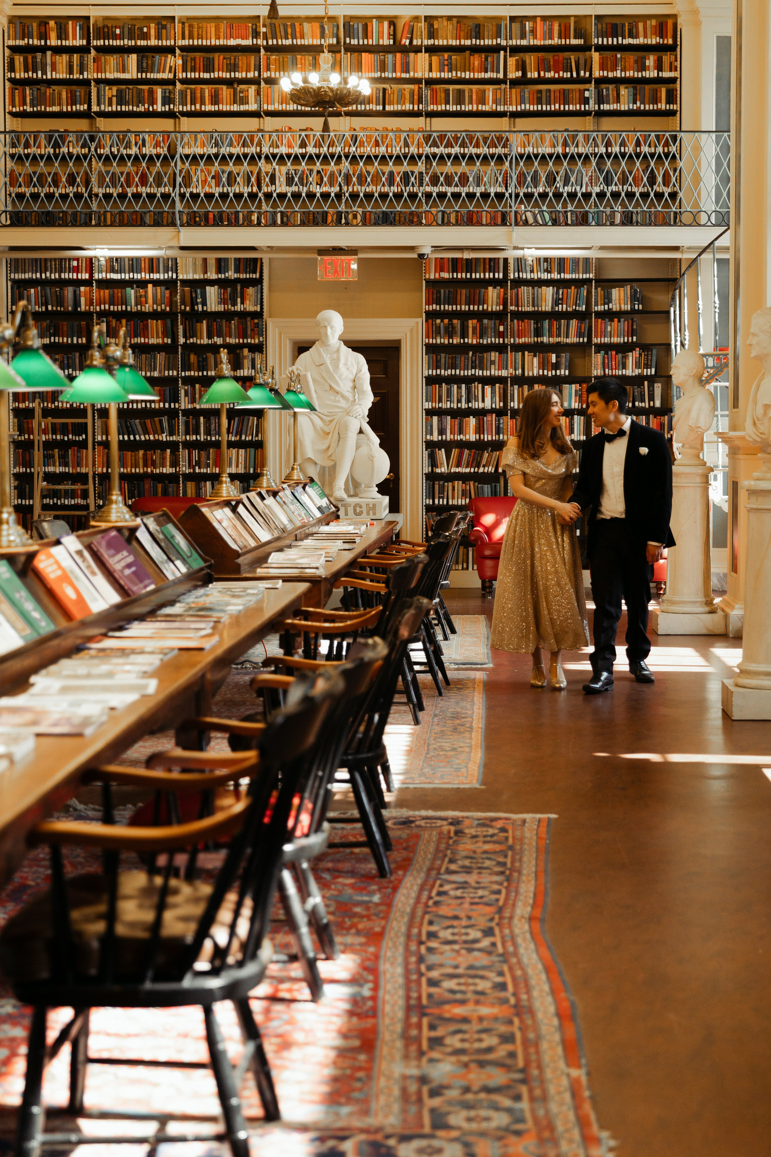 Engagement Session In Boston Athenaeum