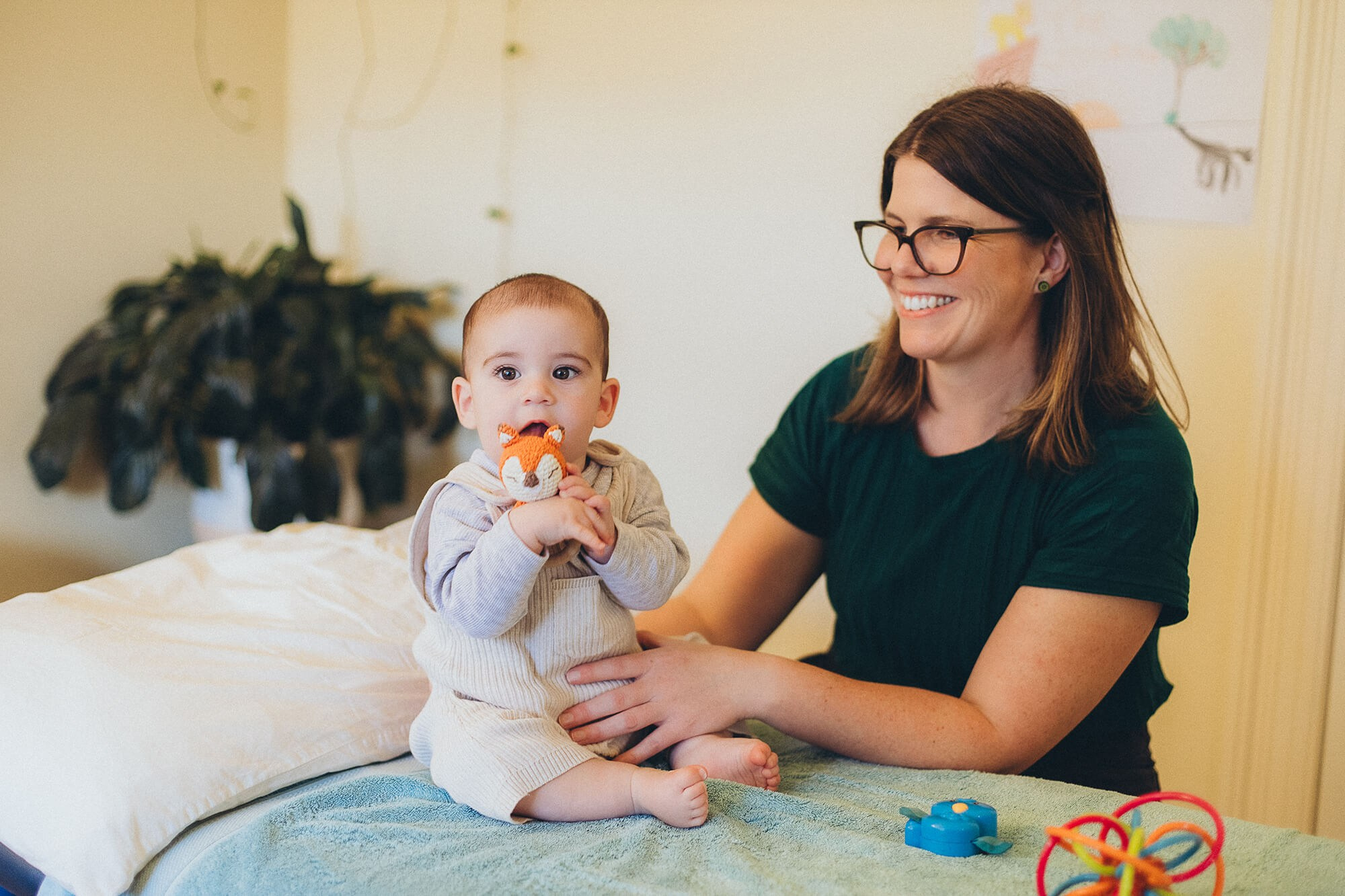 Treatment room setup for osteopathy – photographed in Melbourne