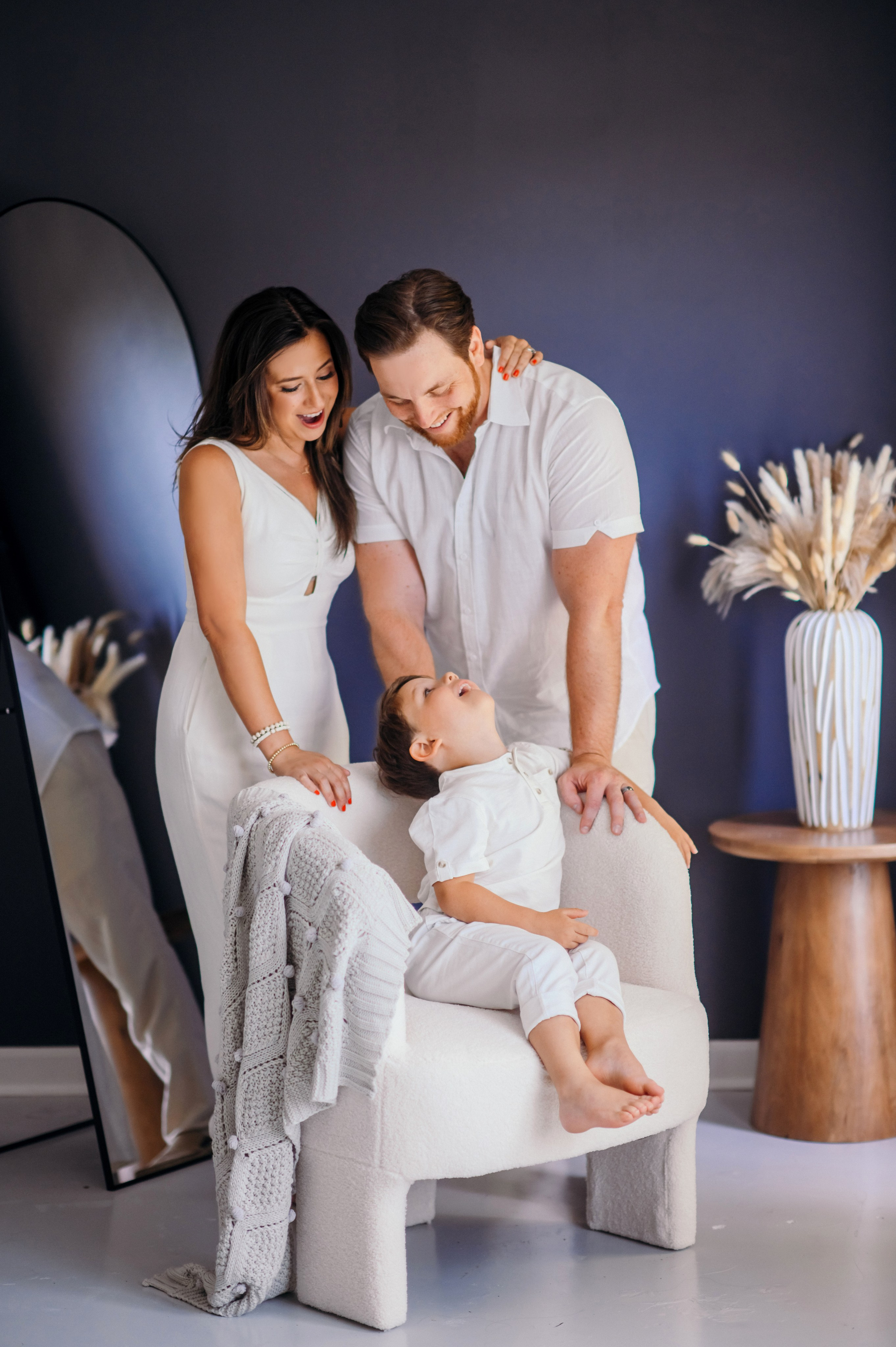 Amanda, Sam and Hayes. Wedding, maternity and family photographer in Charlotte Tasha Minn