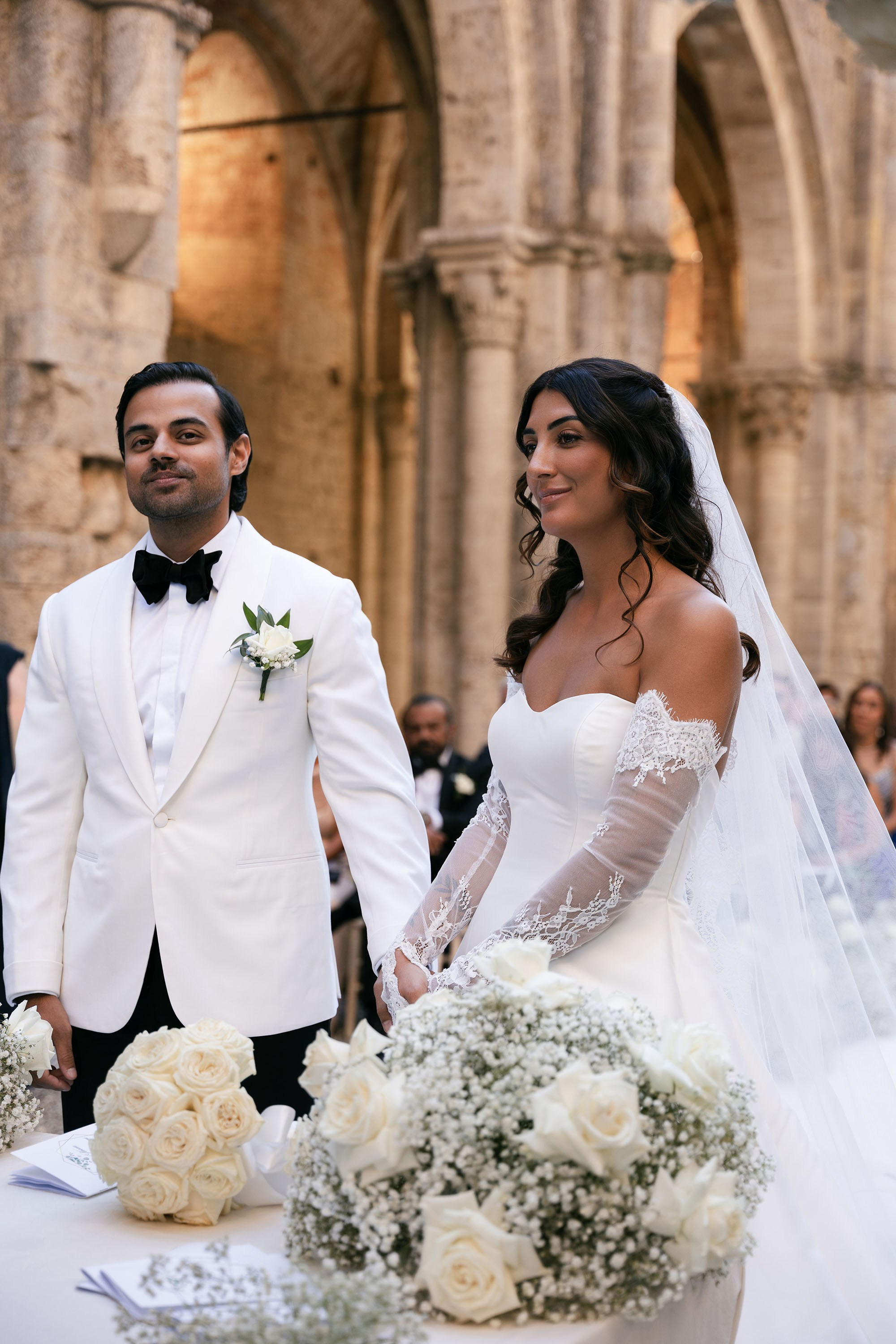 Ginevra and Avi — Abbazia di San Galgano, Tuscany. Destination Wedding Photographers and content creators based in Spain