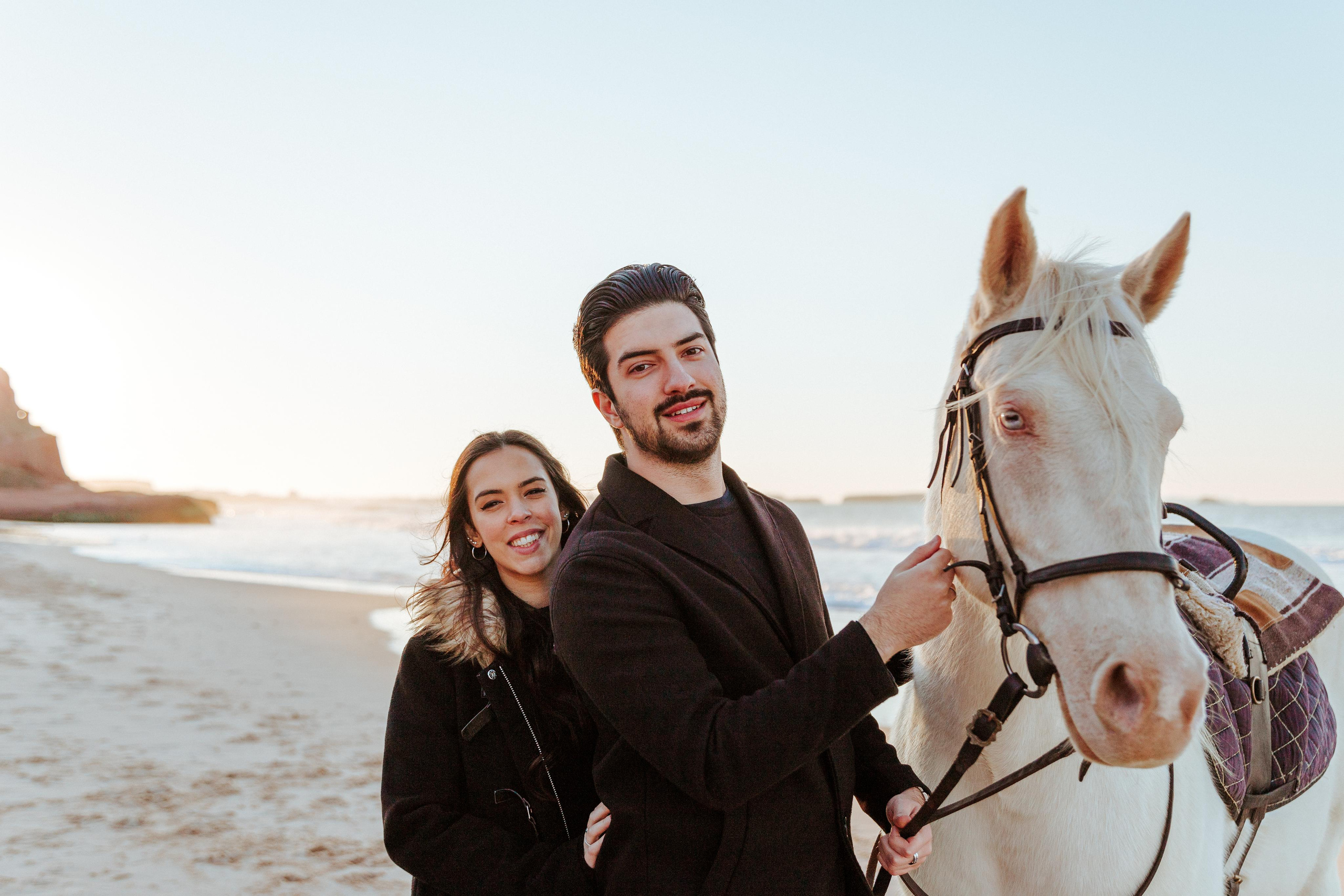 Carolina & Guilherme. Passeios a Cavalo na Praia Peniche | Eco Salgados Agroturismo