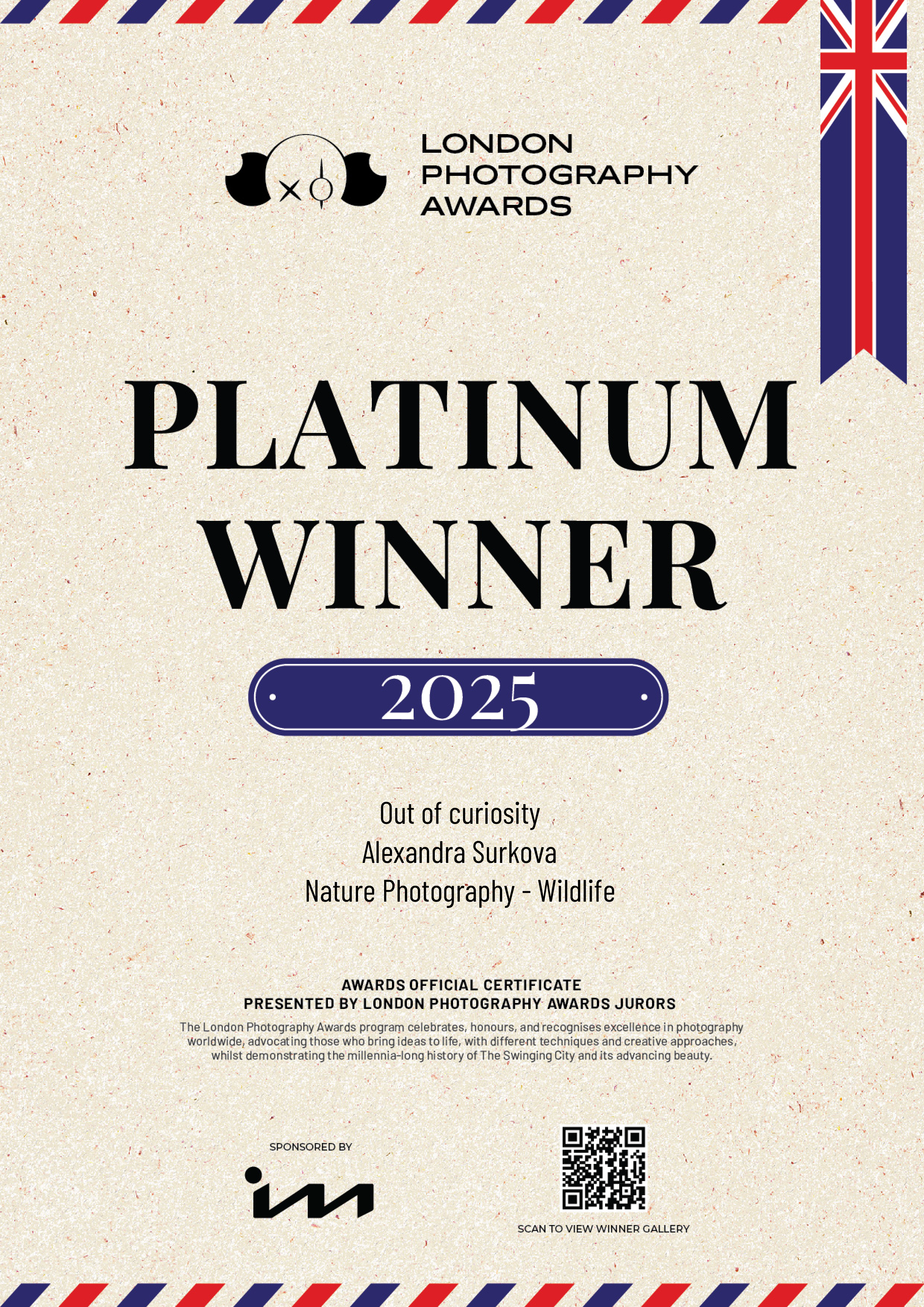 ABOUT. Fine art wildlife photographer Alexandra Surkova
