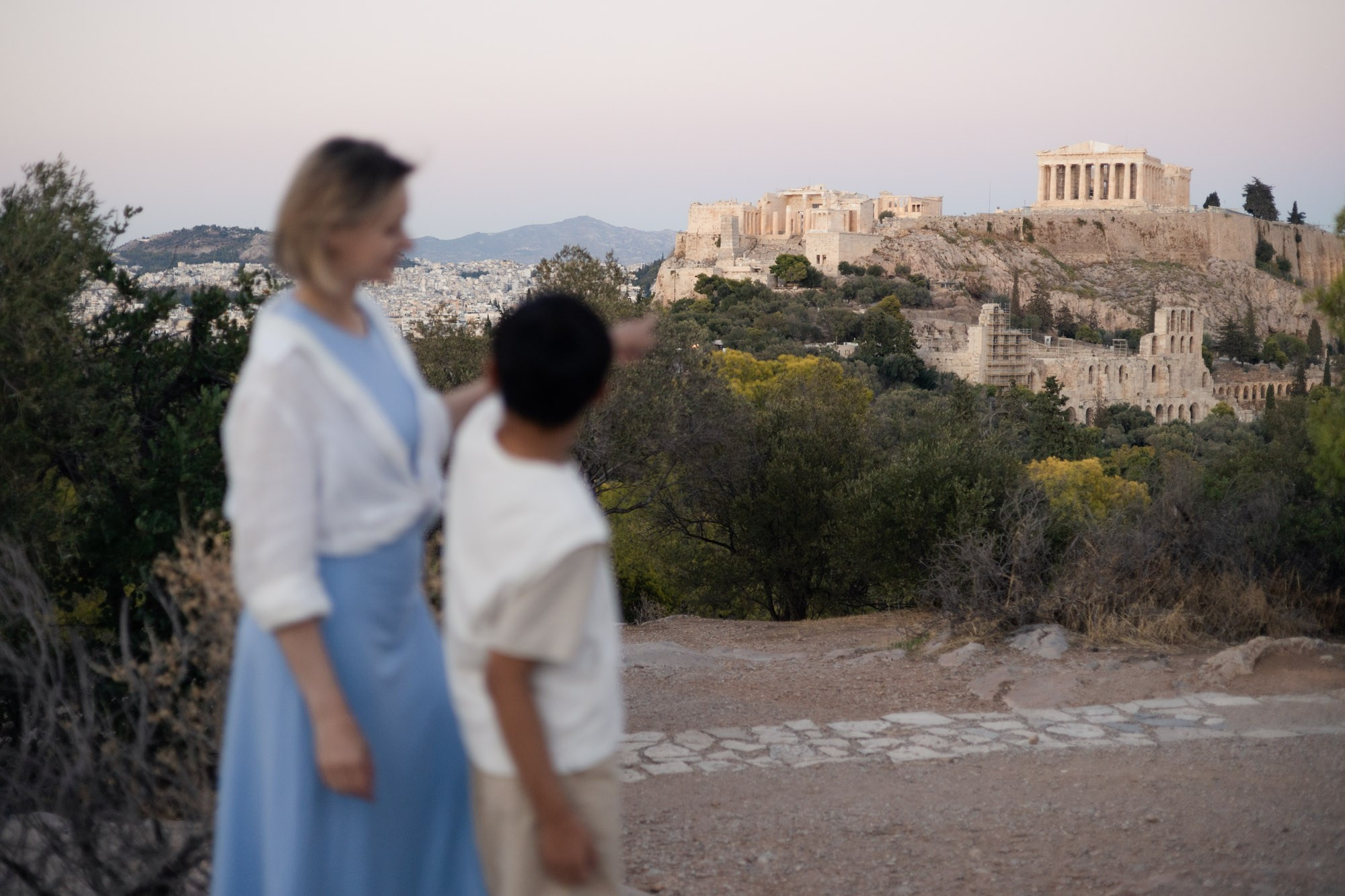 Mother&son walk around Acropolis. Photography Services in Athens | Maryna Dmytryk