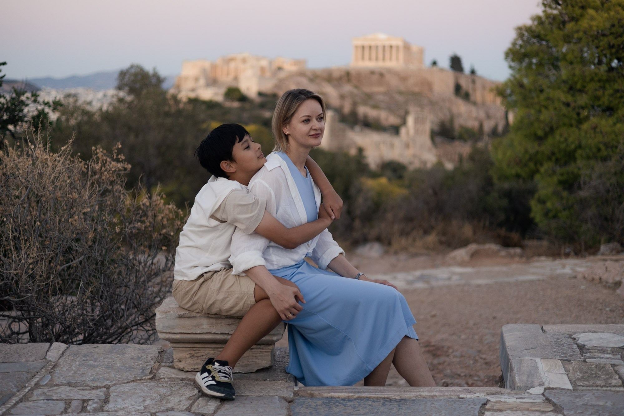 Mother&son walk around Acropolis. Photography Services in Athens | Maryna Dmytryk