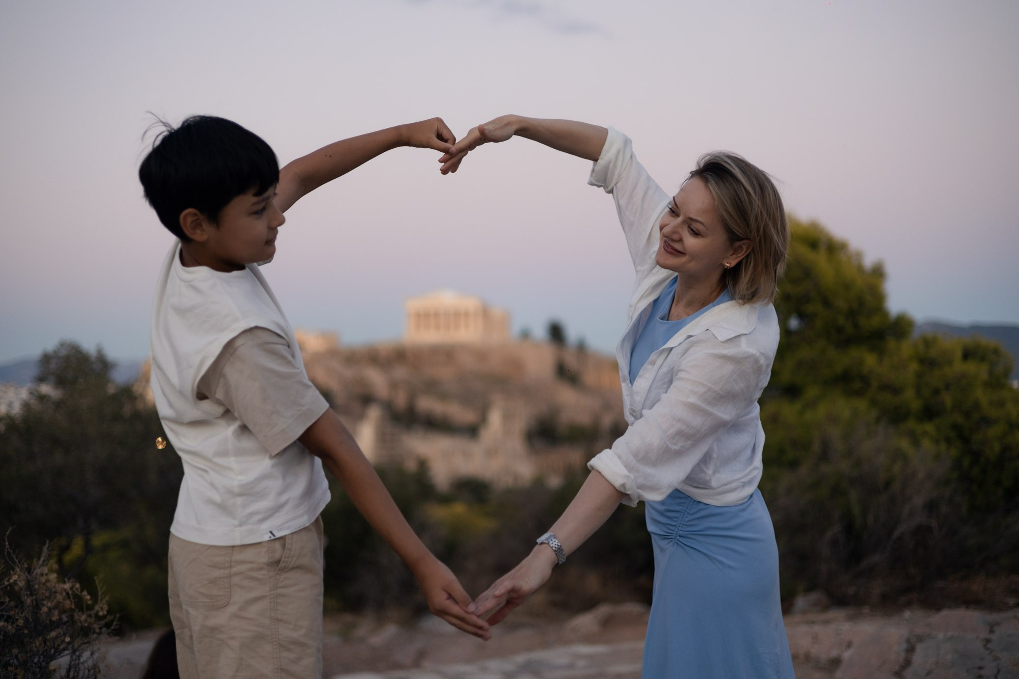 Mother&son walk around Acropolis. Photography Services in Athens | Maryna Dmytryk