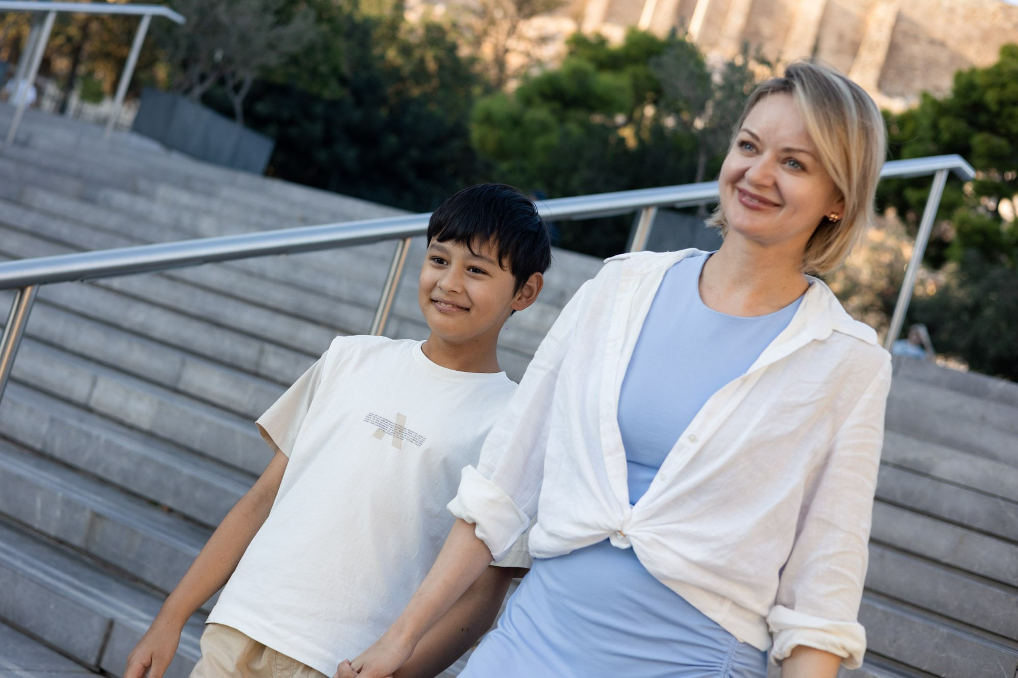 Mother&son walk around Acropolis. Photography Services in Athens | Maryna Dmytryk