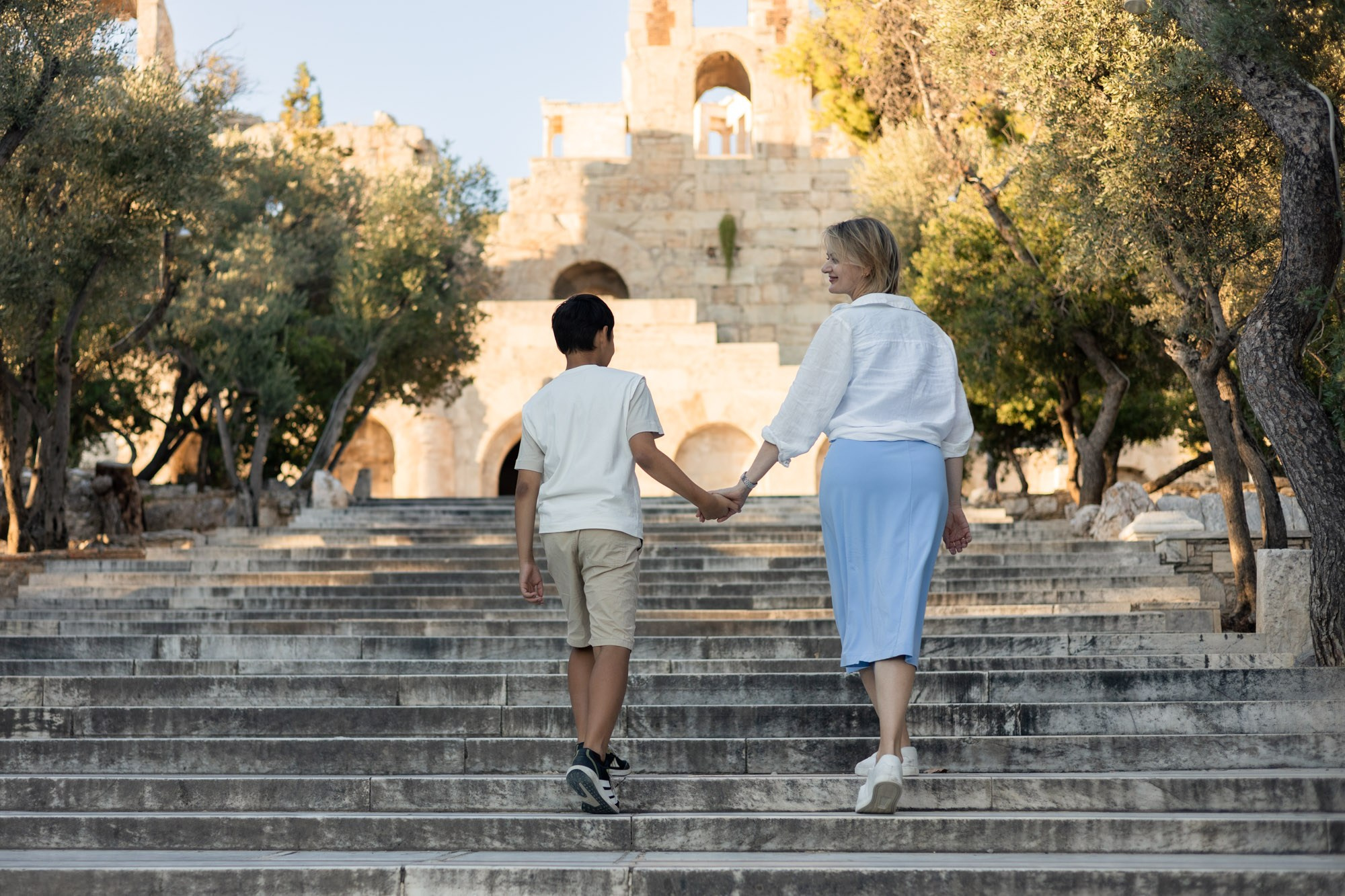 Mother&son walk around Acropolis. Photography Services in Athens | Maryna Dmytryk
