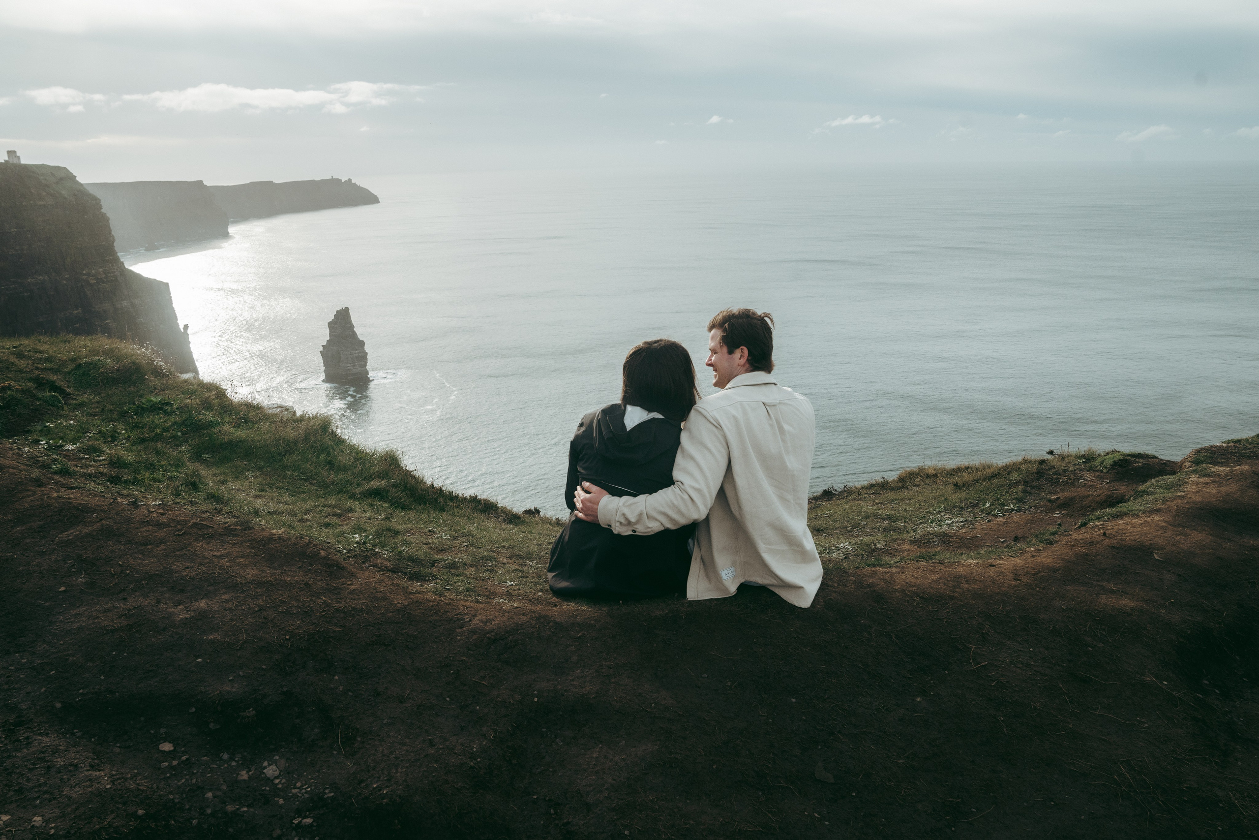 Proposal at Cliffs Moher. Wedding and family photographer Ireland