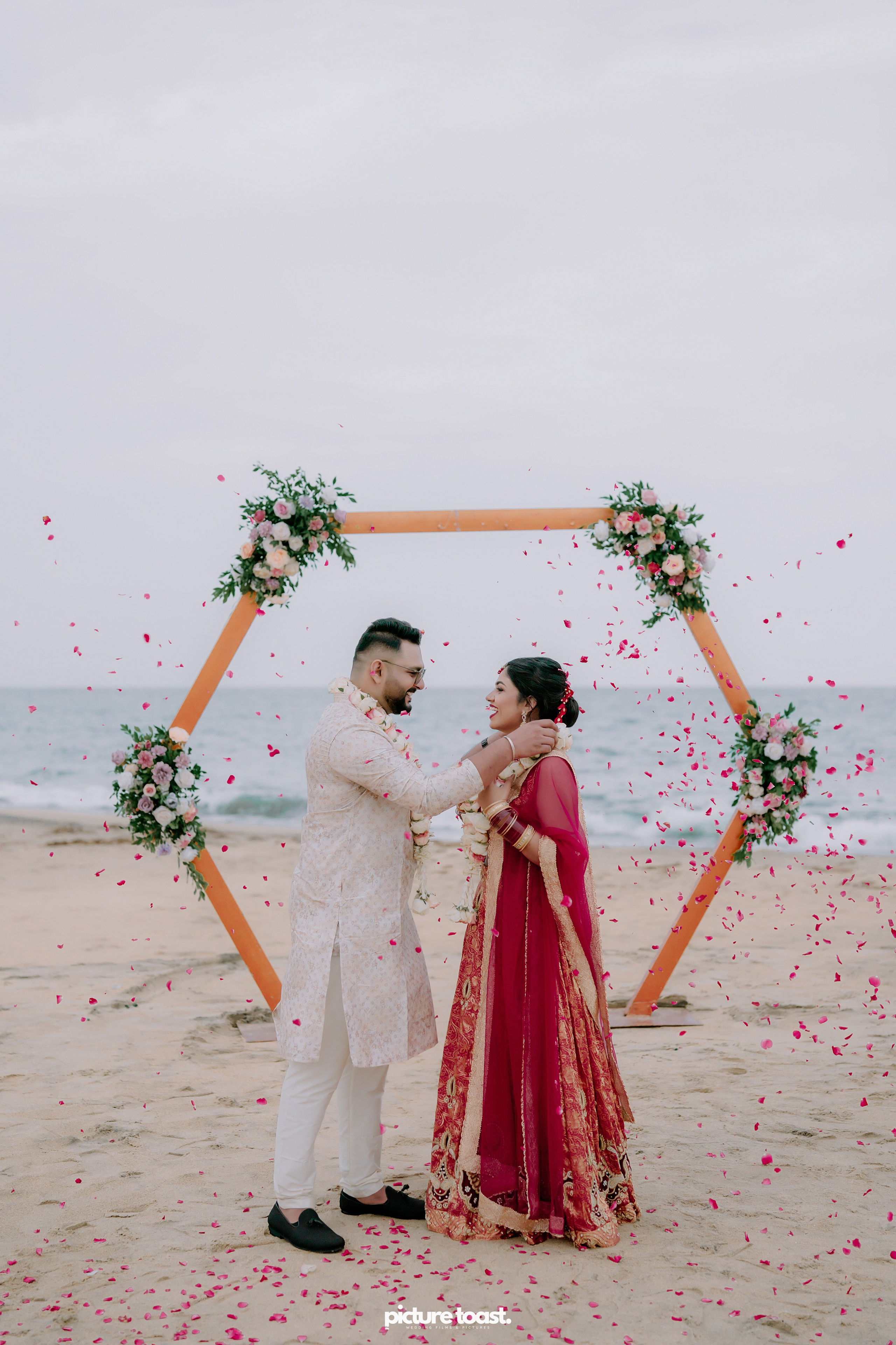 Beach Wedding! Ft. Malavika & Vishnu. Fine art Wedding Photographers in India & Canada