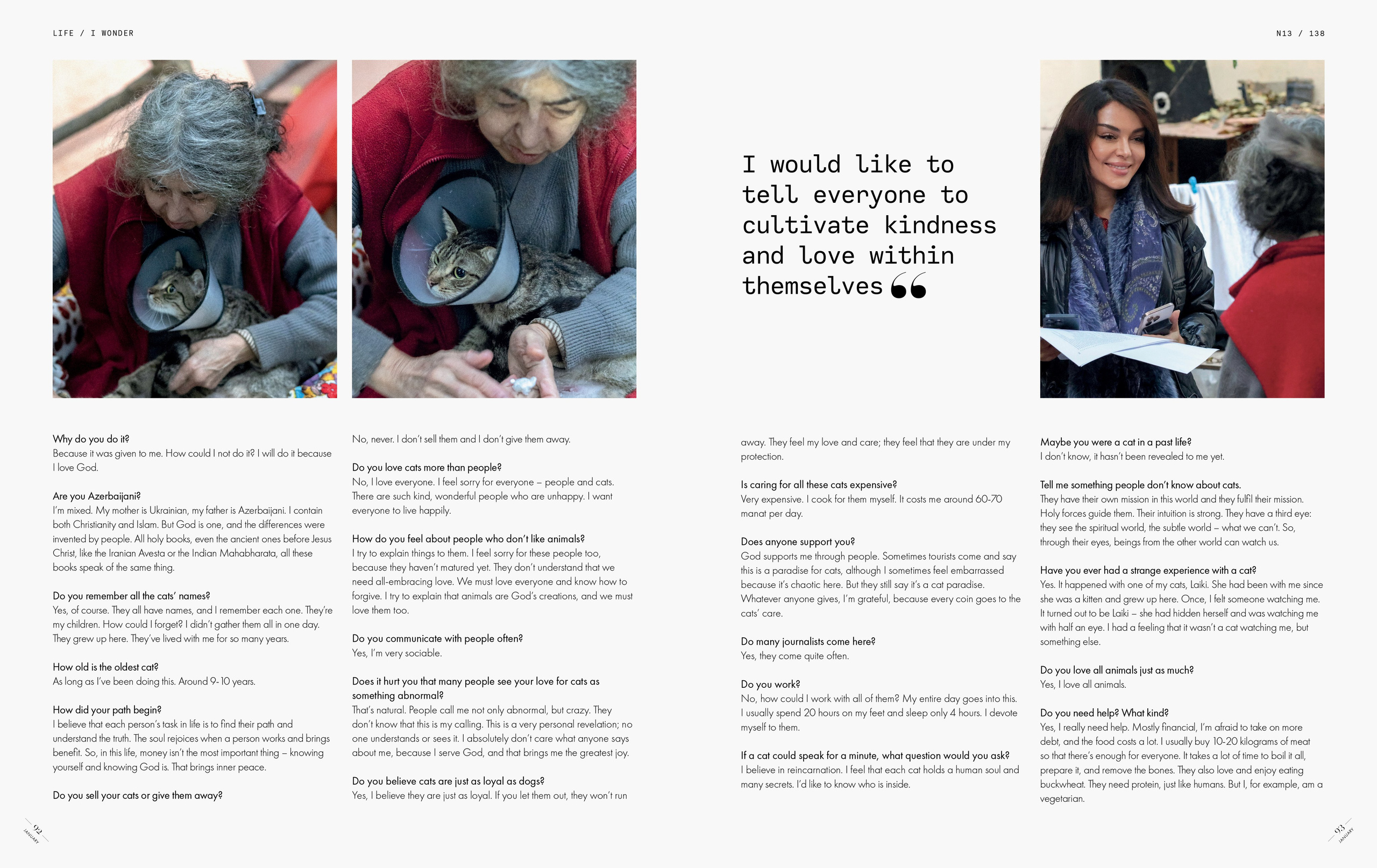 Cats or Lover’s Diary / N13 mag., December '25. Vladislav Makarov. Portrait & Street style photographer in Baku