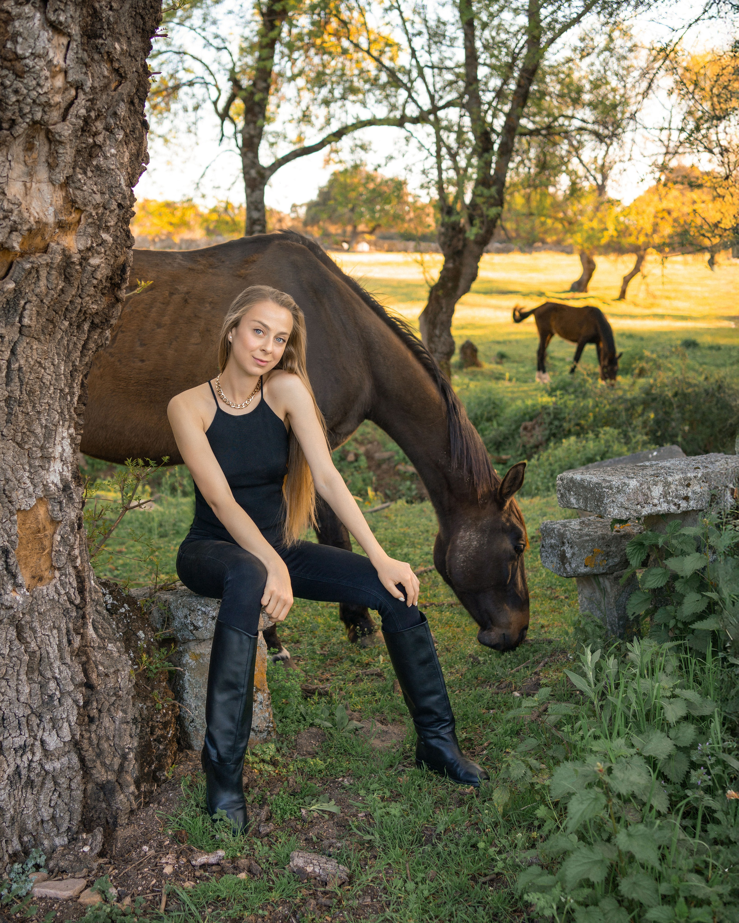 Конная фотосессия. Женские портреты в Мадриде — естественная красота и свет | Anna Maruleva