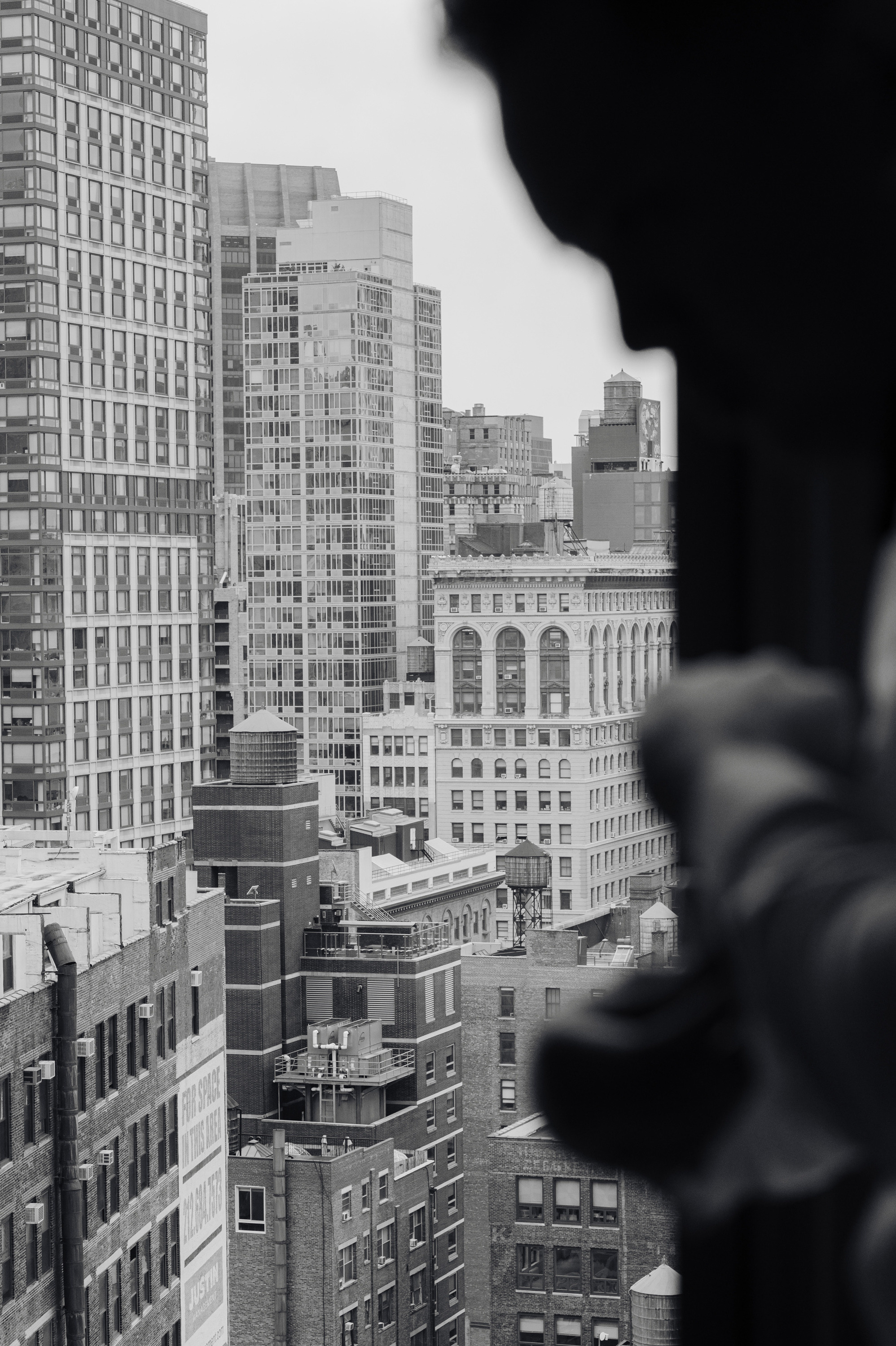 a view of a city from a window