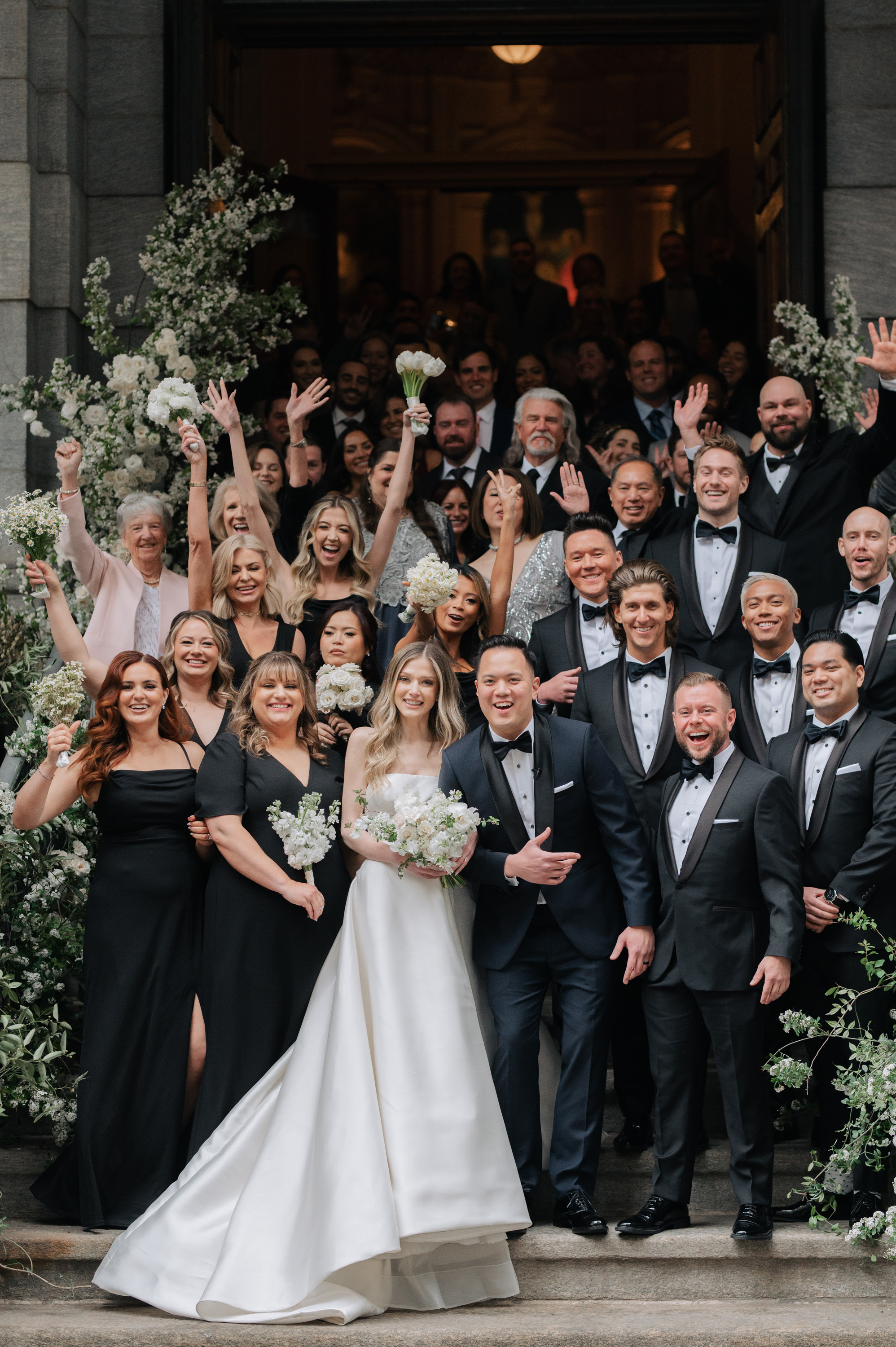 a group of people posing for a photo