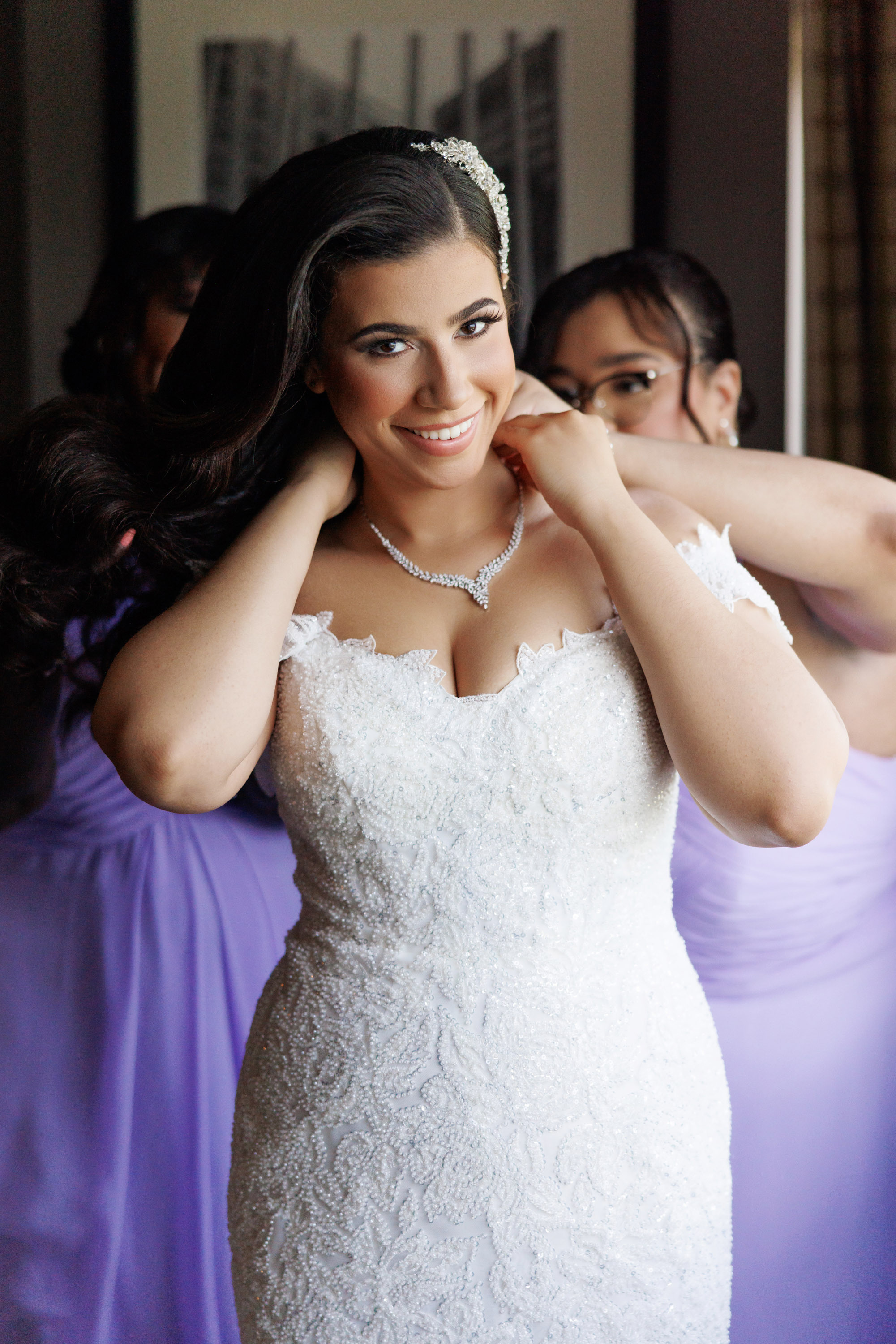 a bride getting ready for her wedding