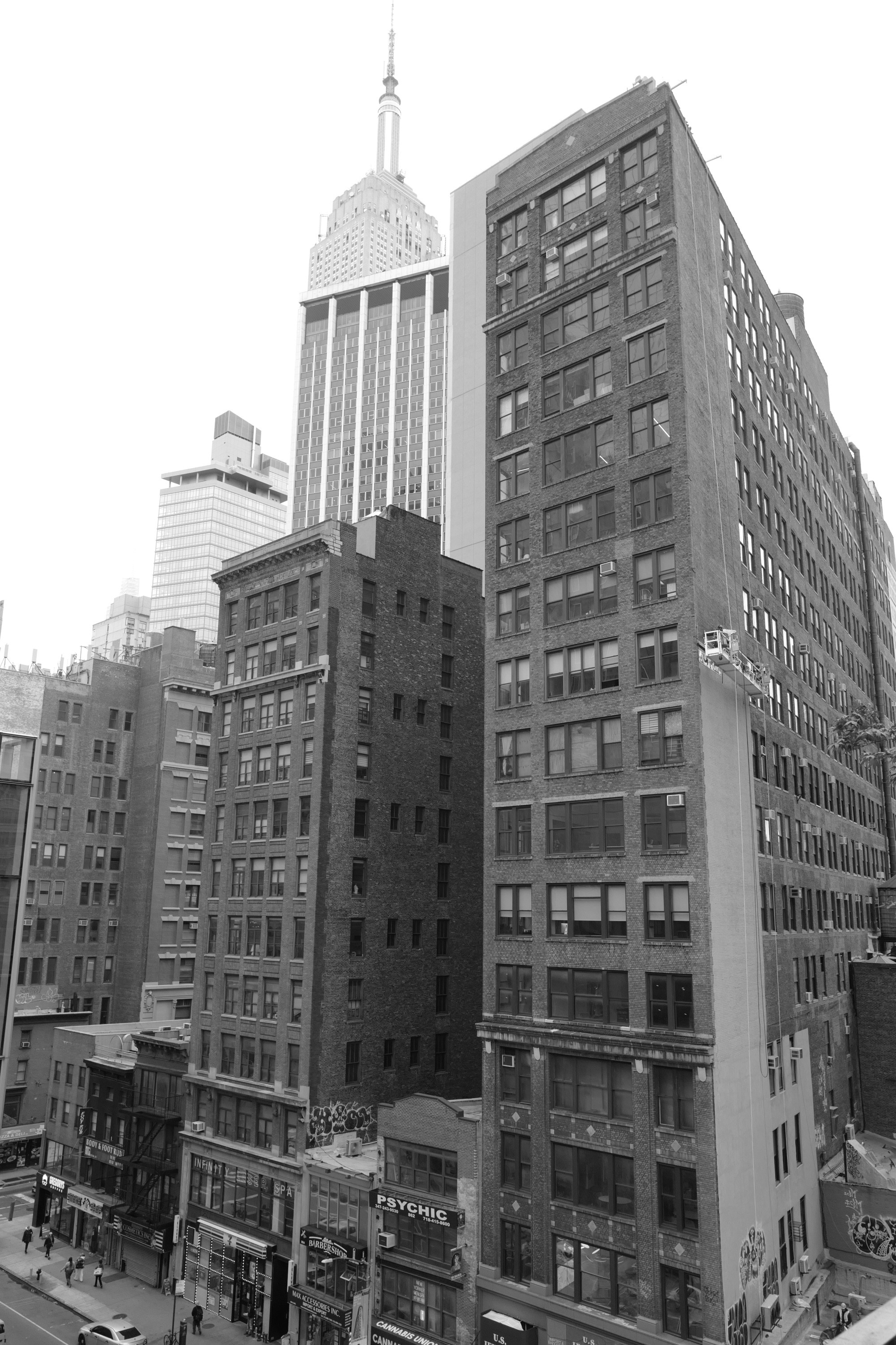 a black and white photo of a city