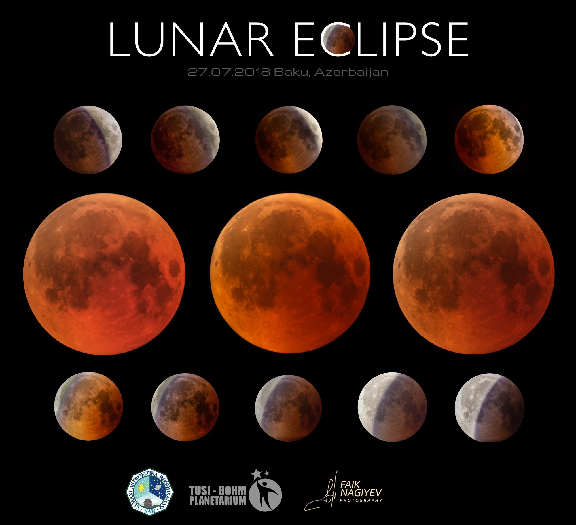 Qanlı Ay — Ay tutulması. Həvəskar Astronomlar Cəmiyyəti — Astronomy.az