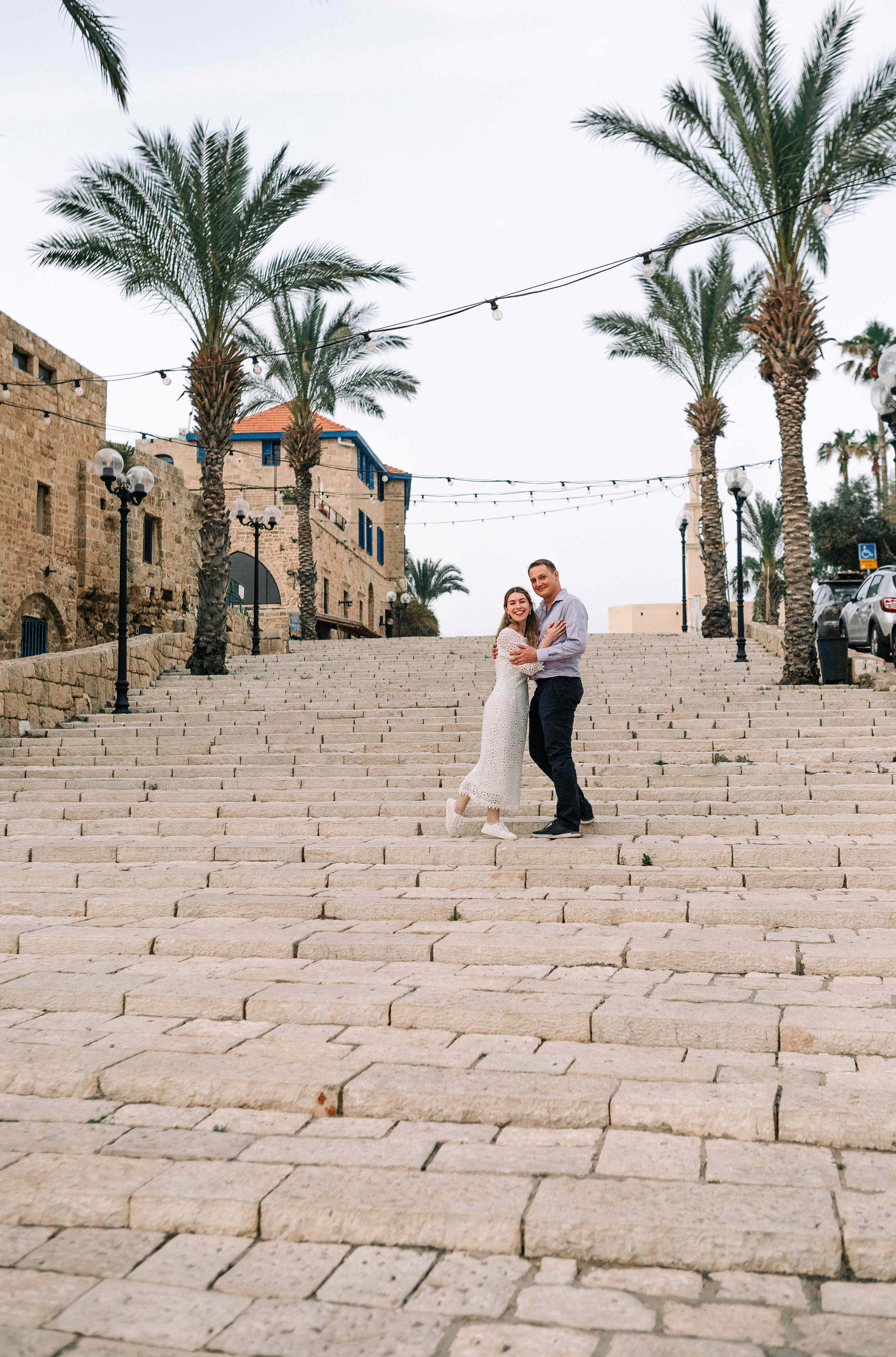 LOVERS IN JAFFO. PHOTOGRAPHER IN ISRAEL