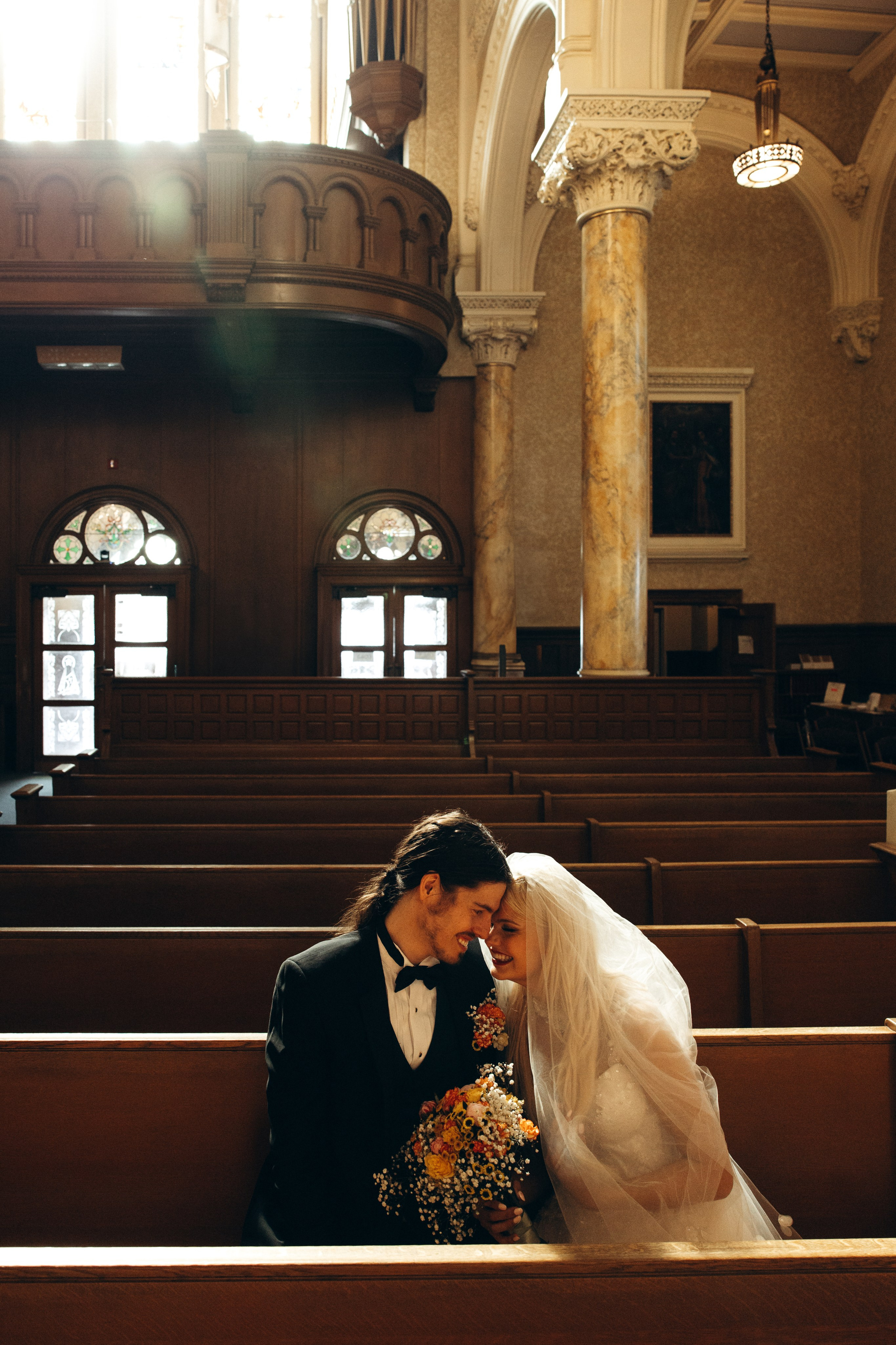 Wedding Ceremony at St. Mary Star of the Sea | Intimate Church Wedding