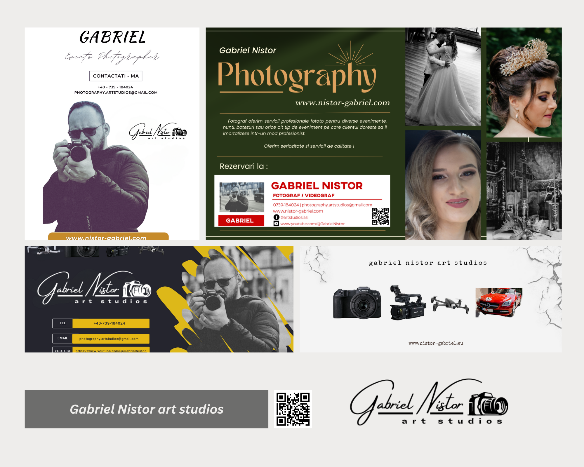 Identitate vizuală & Branding. Gabriel Nistor Art-Studios - Fotograf / Videograf Iasi