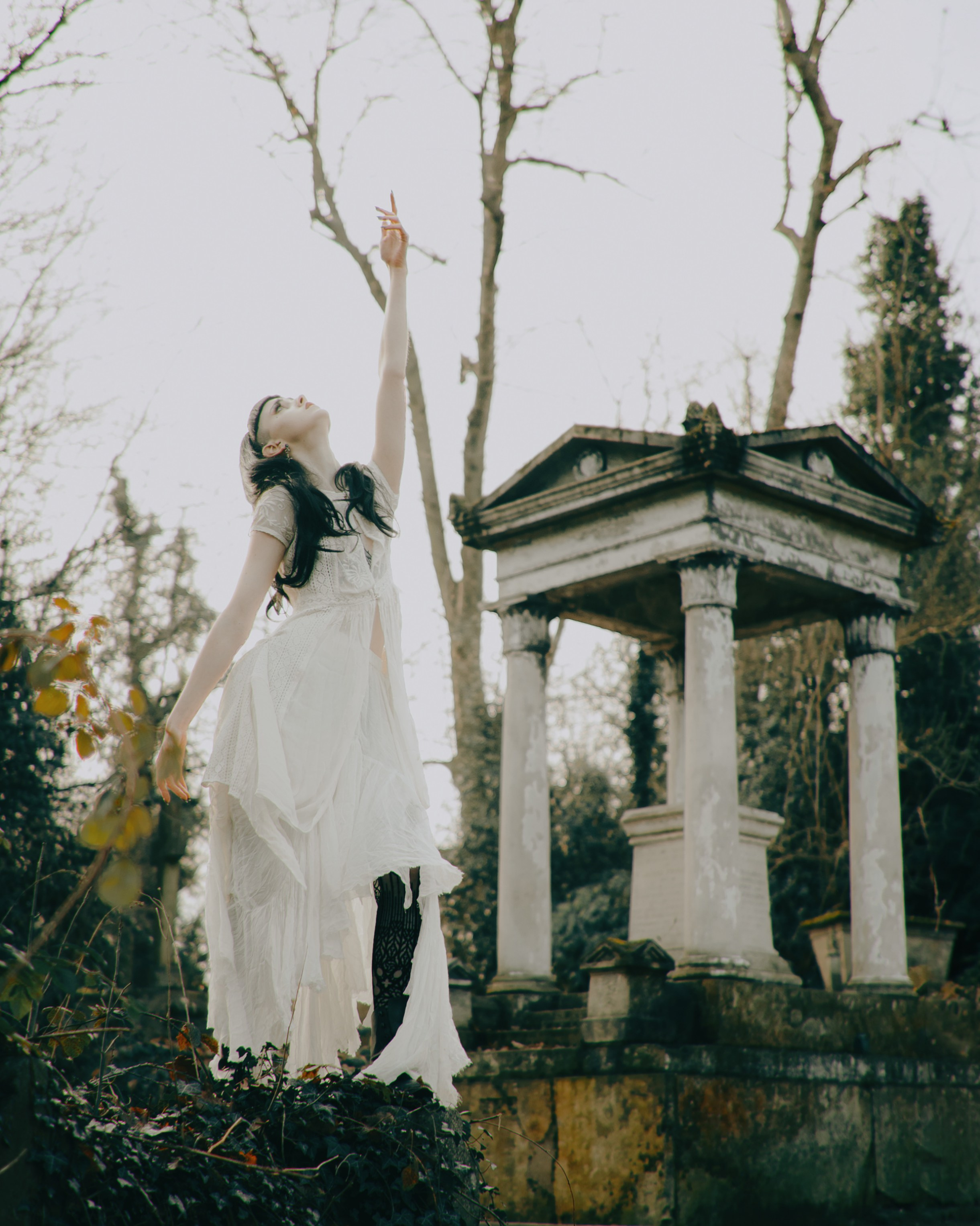 Gothic cemetery photoshoot. Moth & Moss Photography