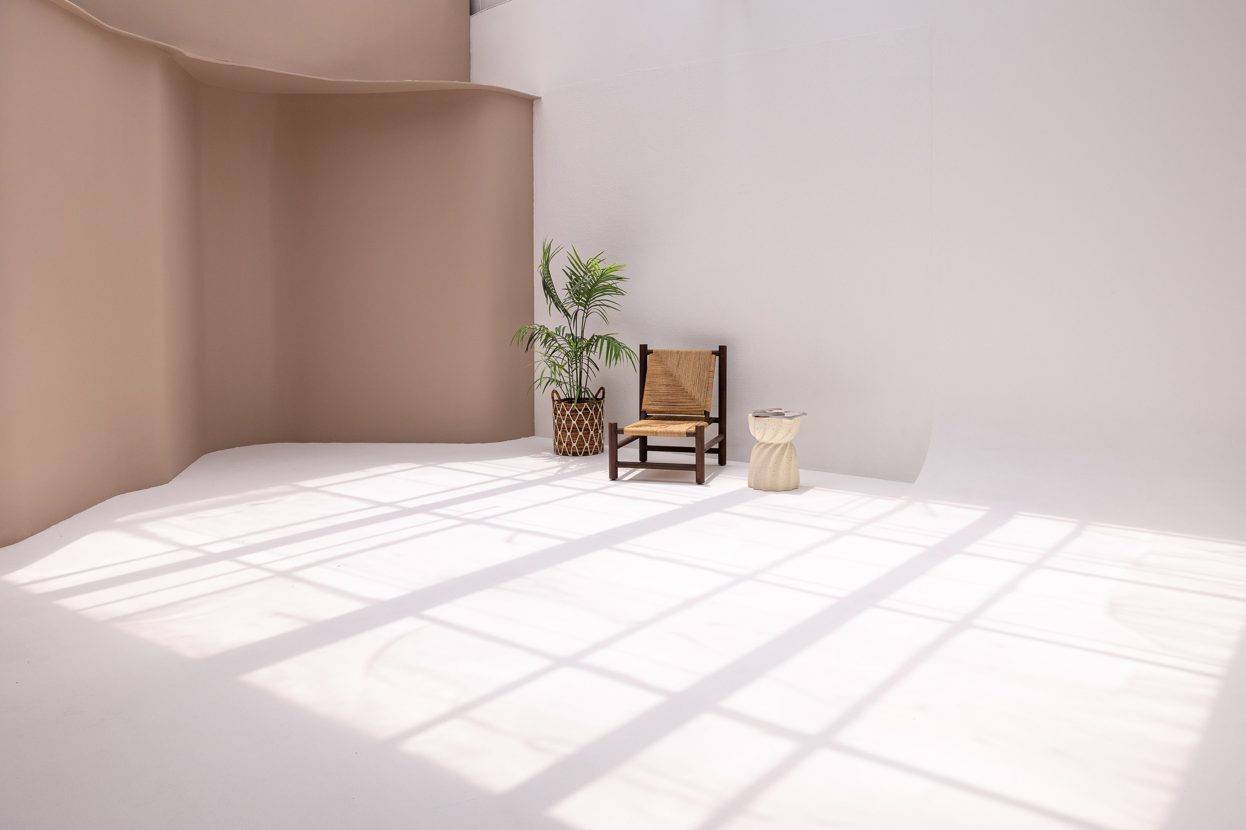 Rental. Sky Zone. Textured walls and Natural light on cyclorama. Photo and video production in Dubai UAE