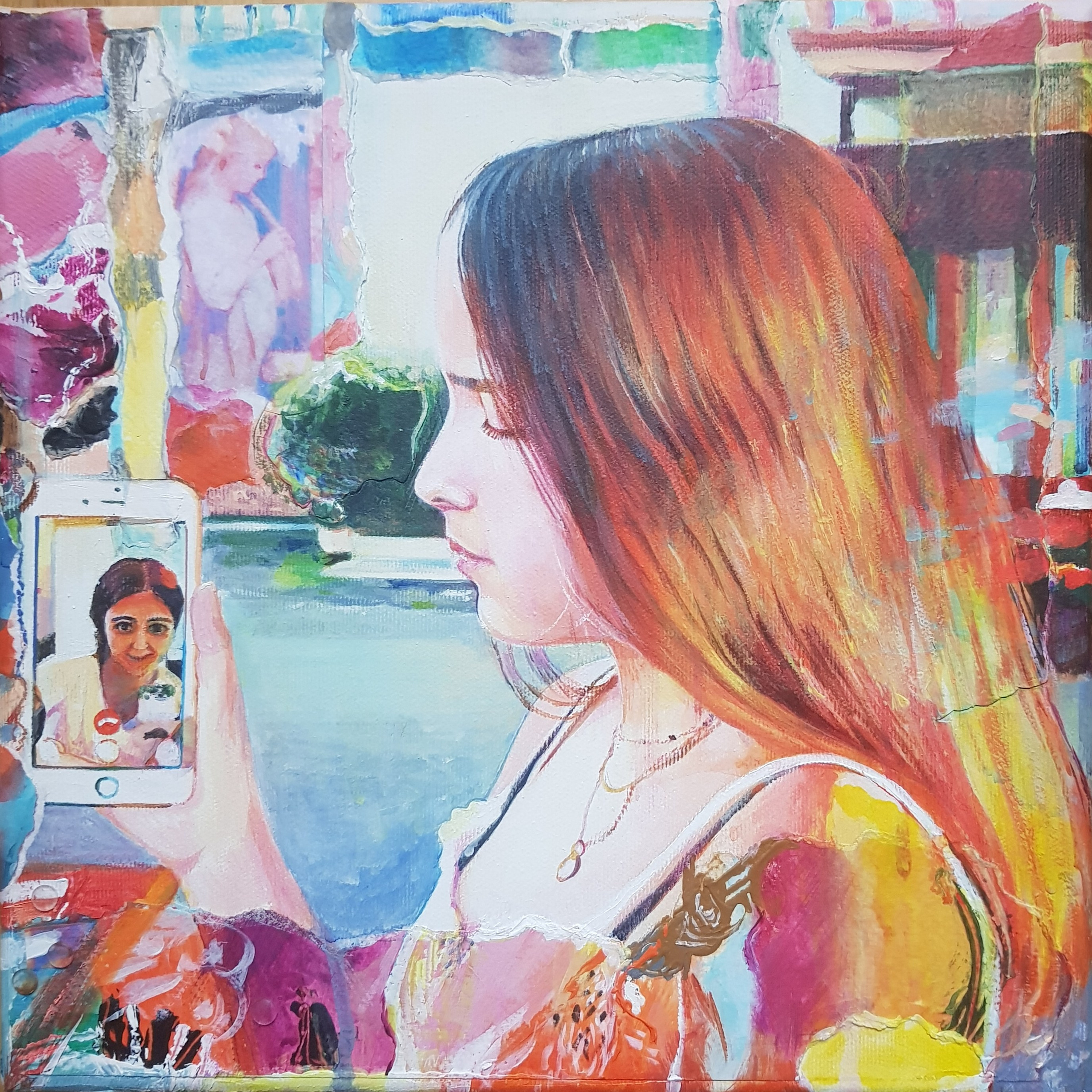 Mädchen mit Smartphone