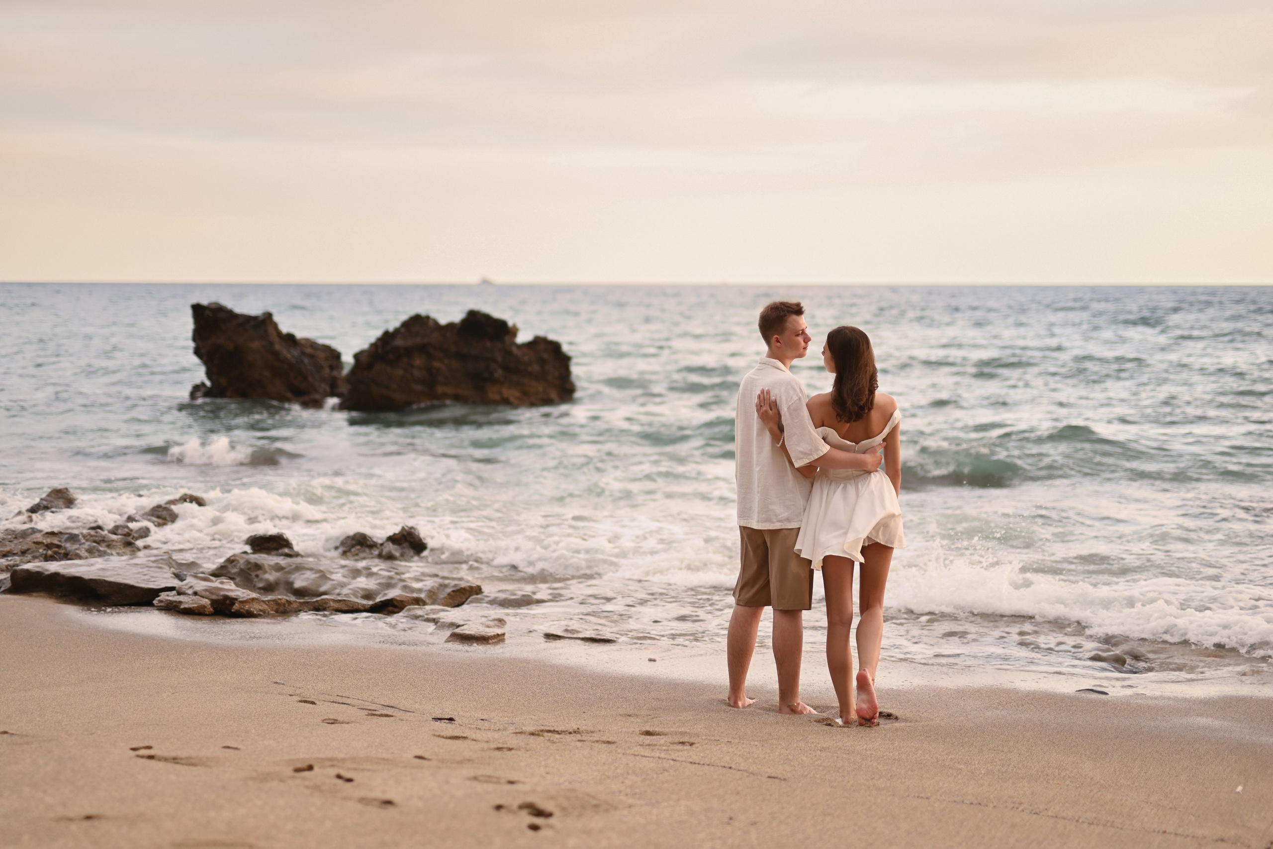 Love story на пляже Клеопатра. Фотограф в Алании (Аланье), Сиде, Манавгате. Турция