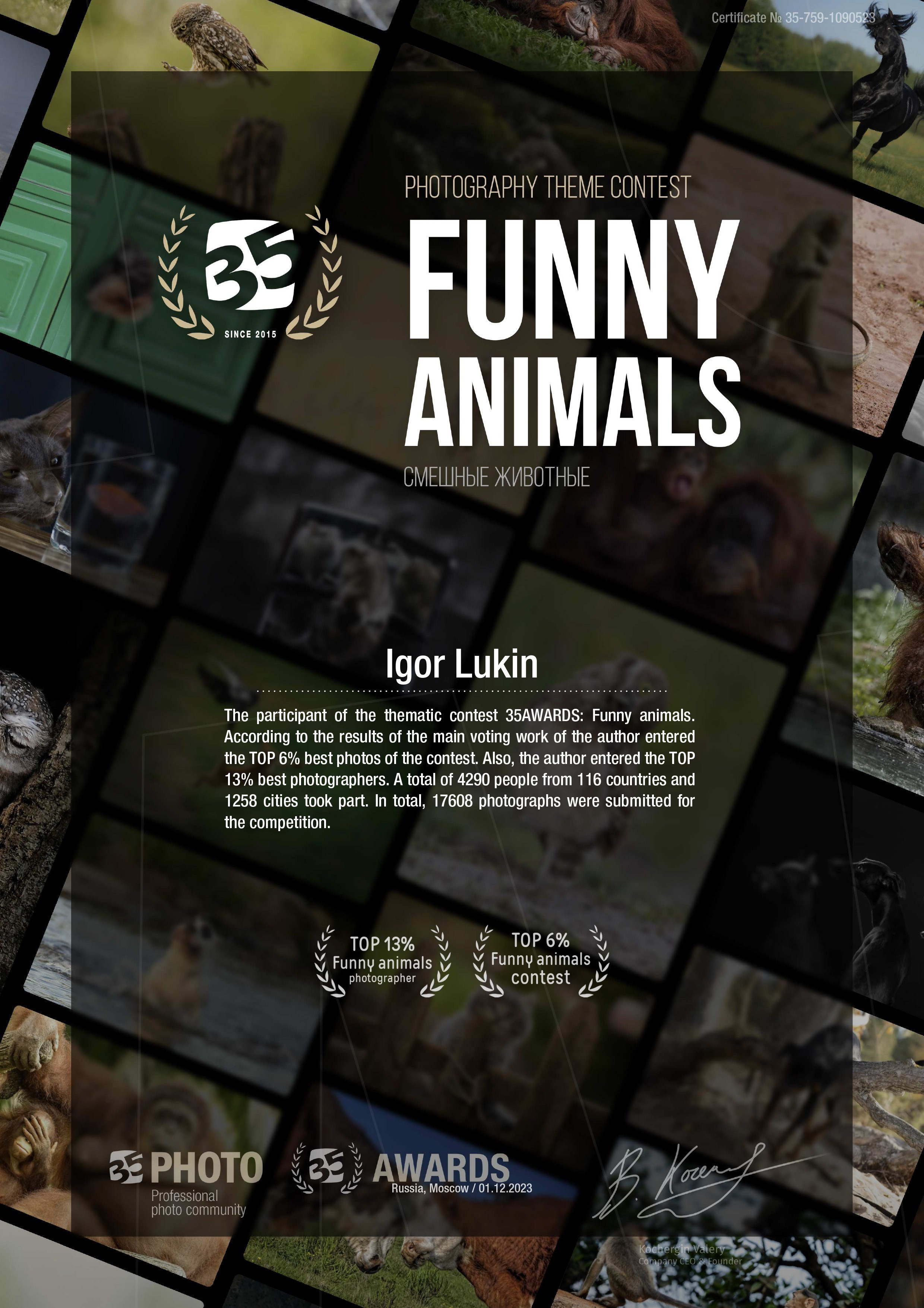 FUNNY ANIMALS ВЕСЁЛЫЕ ЖИВОТНЫЕ. LUKIN IGOR Photography