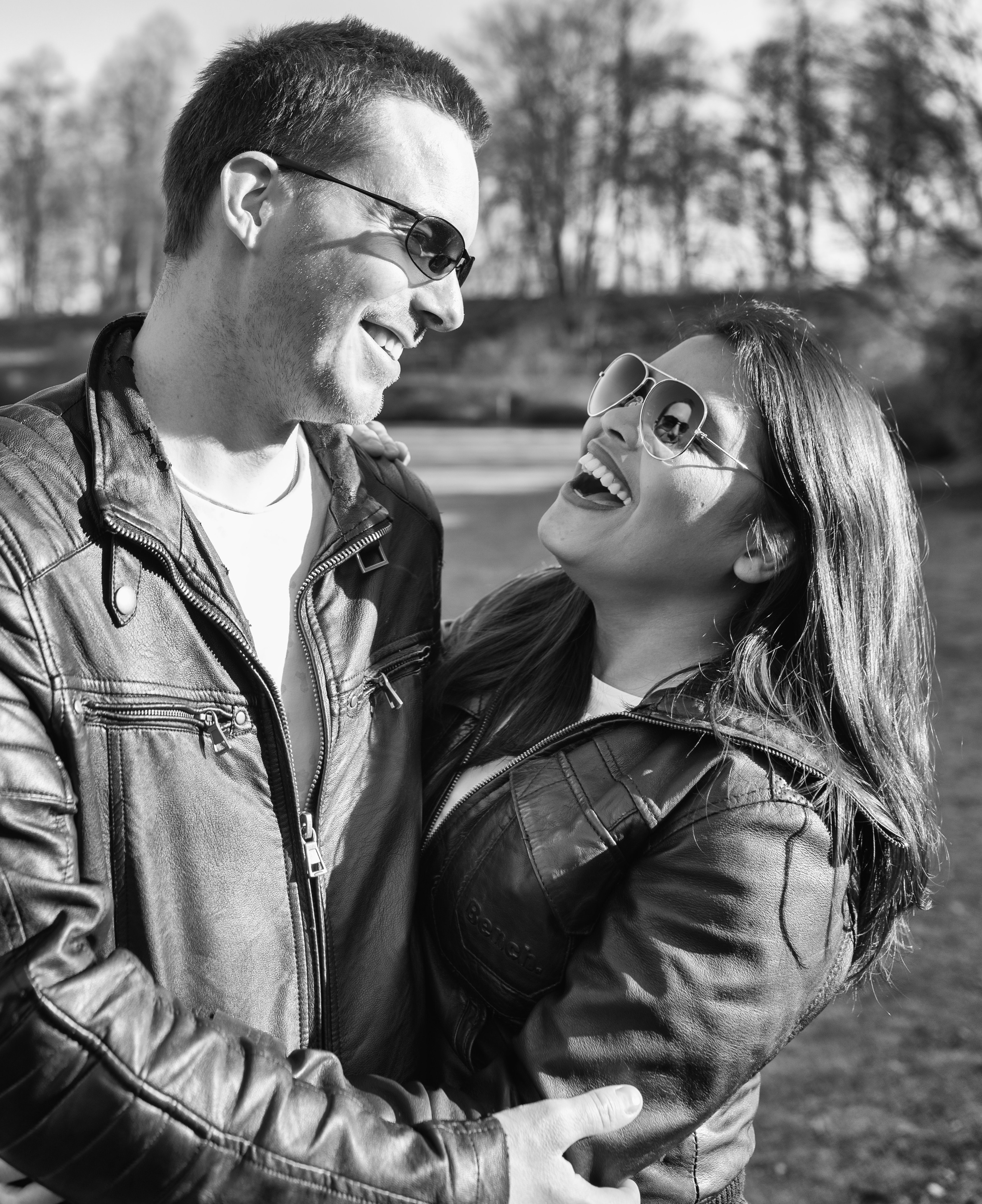 Parrshooting  Promenade Münster. Schwarz-weiß Fotografie in Münster. Fotografin Viktoria Roschen