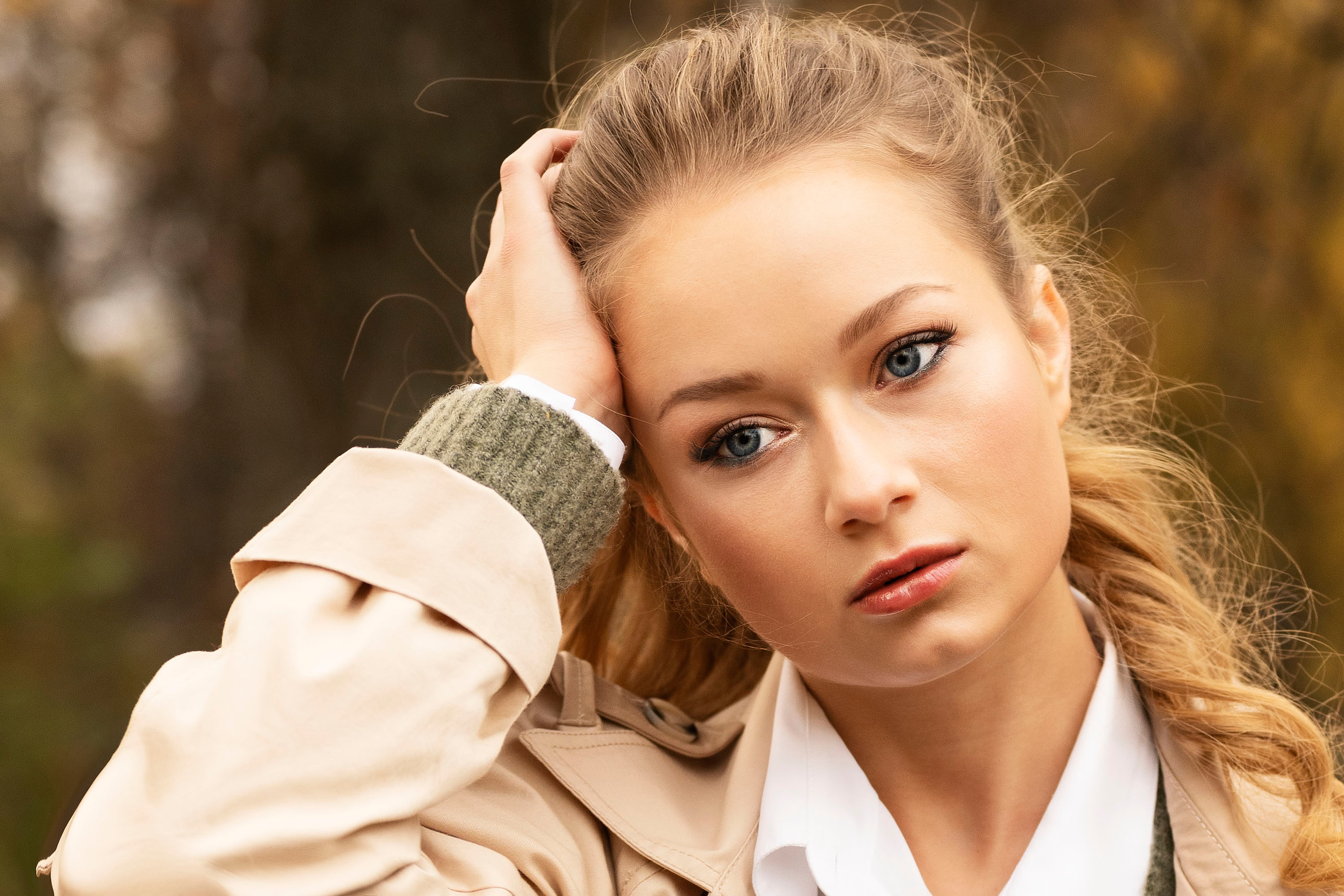 Настя и хаски. Осеннее настроение. Анна Григьян — фотограф ретушёр в Даугавпилсе (Латвия)