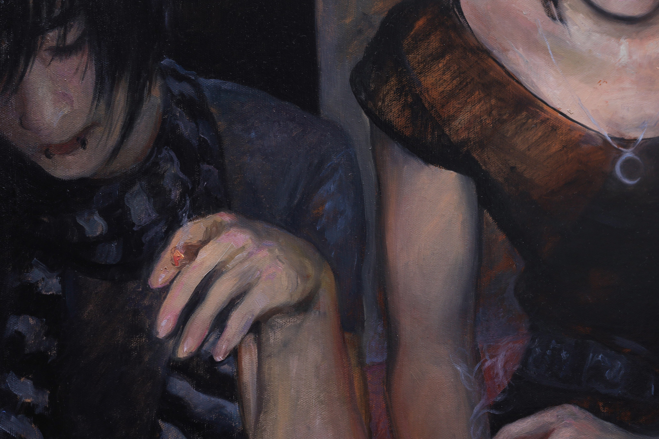 Emergency Exit, oil painting, Barbara Cabral. Barbara Cabral