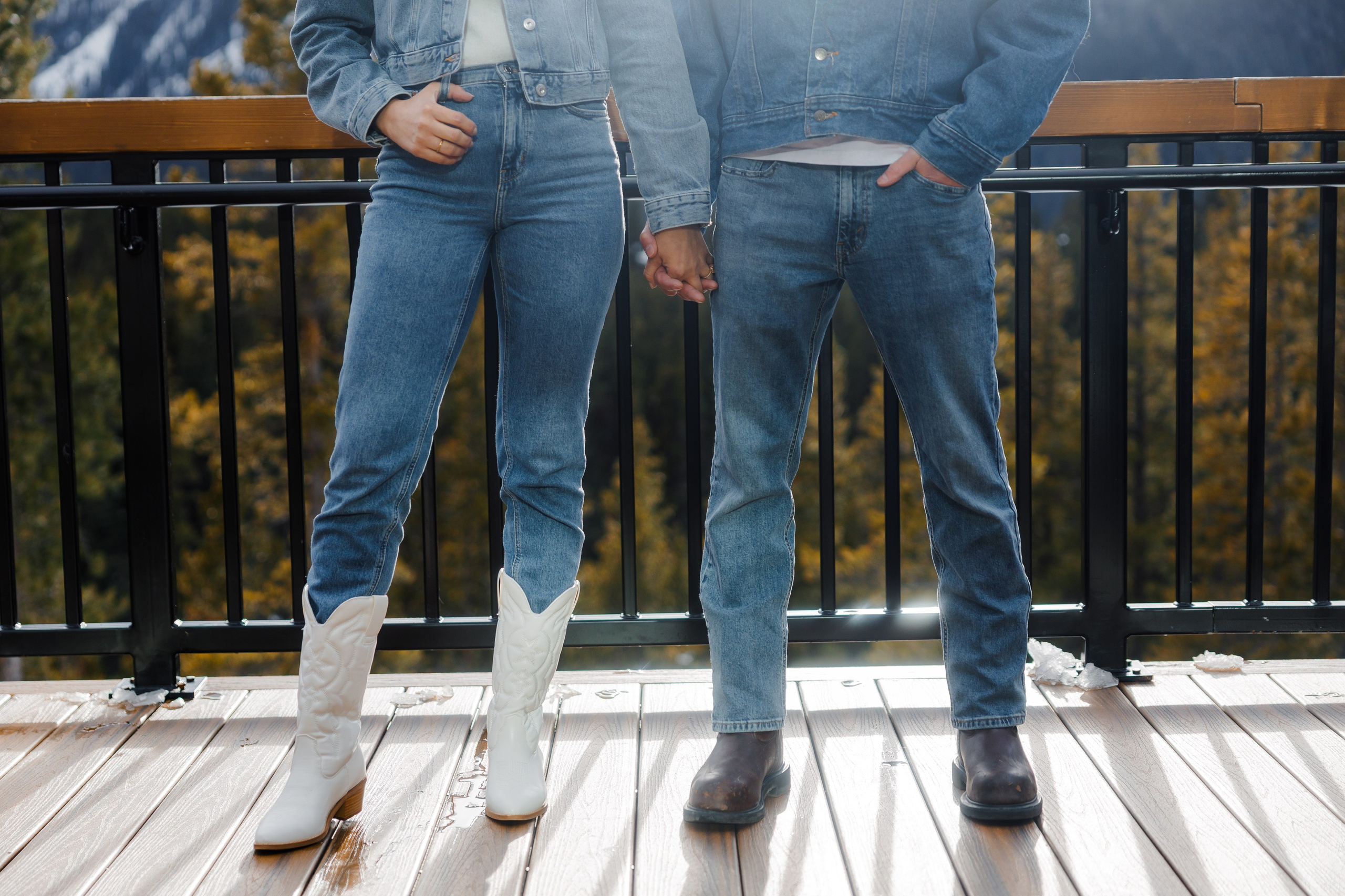 Ski engagement session. Home