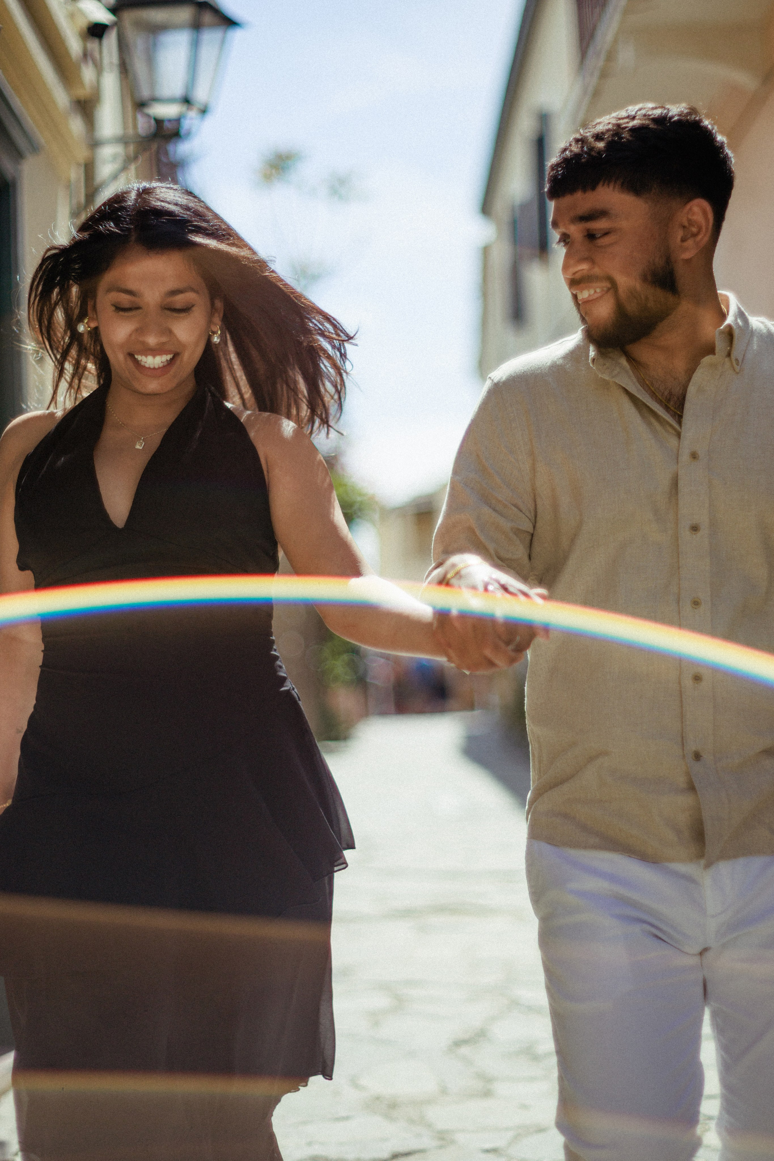 Krishna with husband. Photographer in Greece Kristina