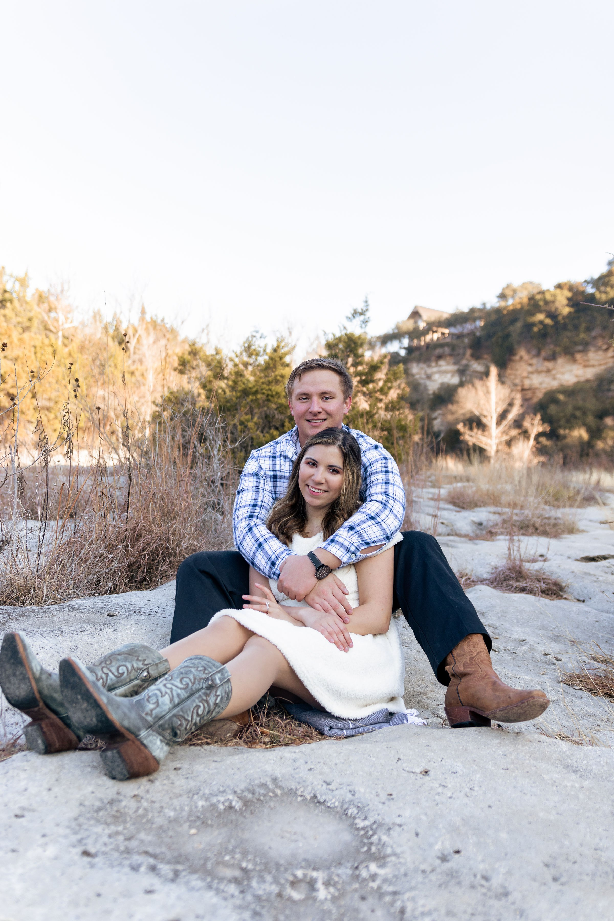 Pamela and Tyler’s engagement photoshoot at the Greenbelt Flats in Austin