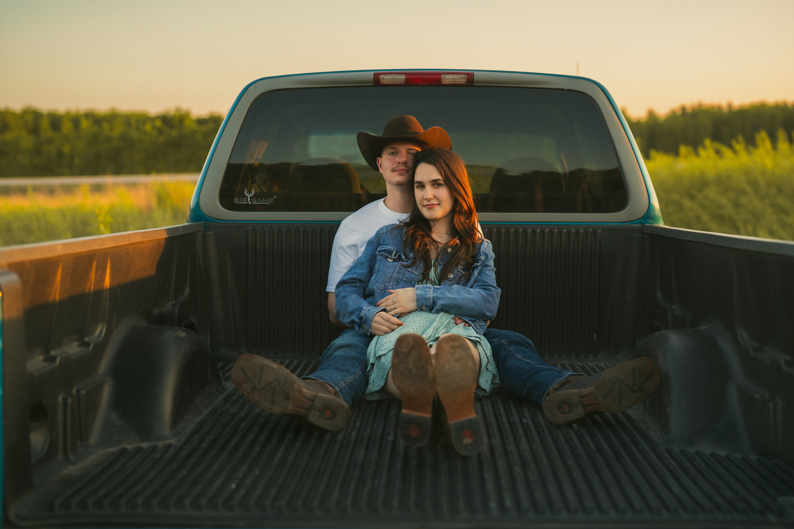 Summer Evening in a Pickup Truck. Photographer Viktoriia Skavronskaya
