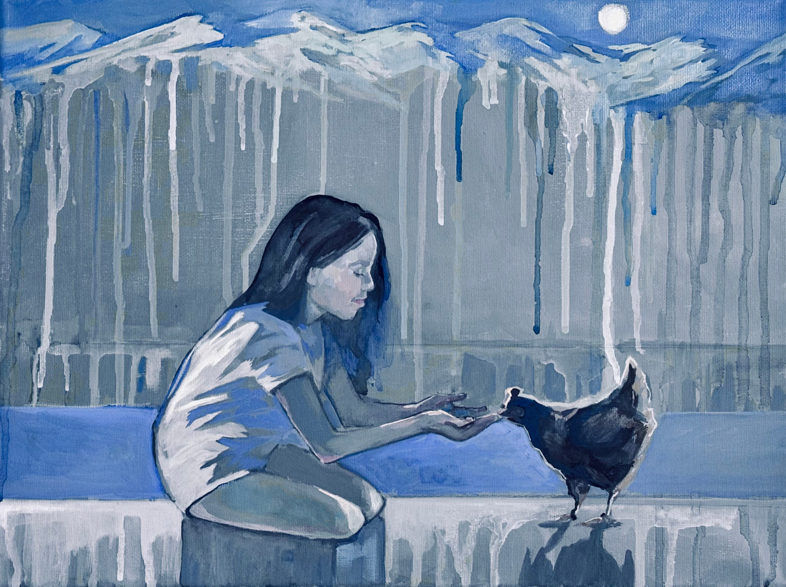 «Dream on a moonlit night». Художник живописец Савелова Ольга