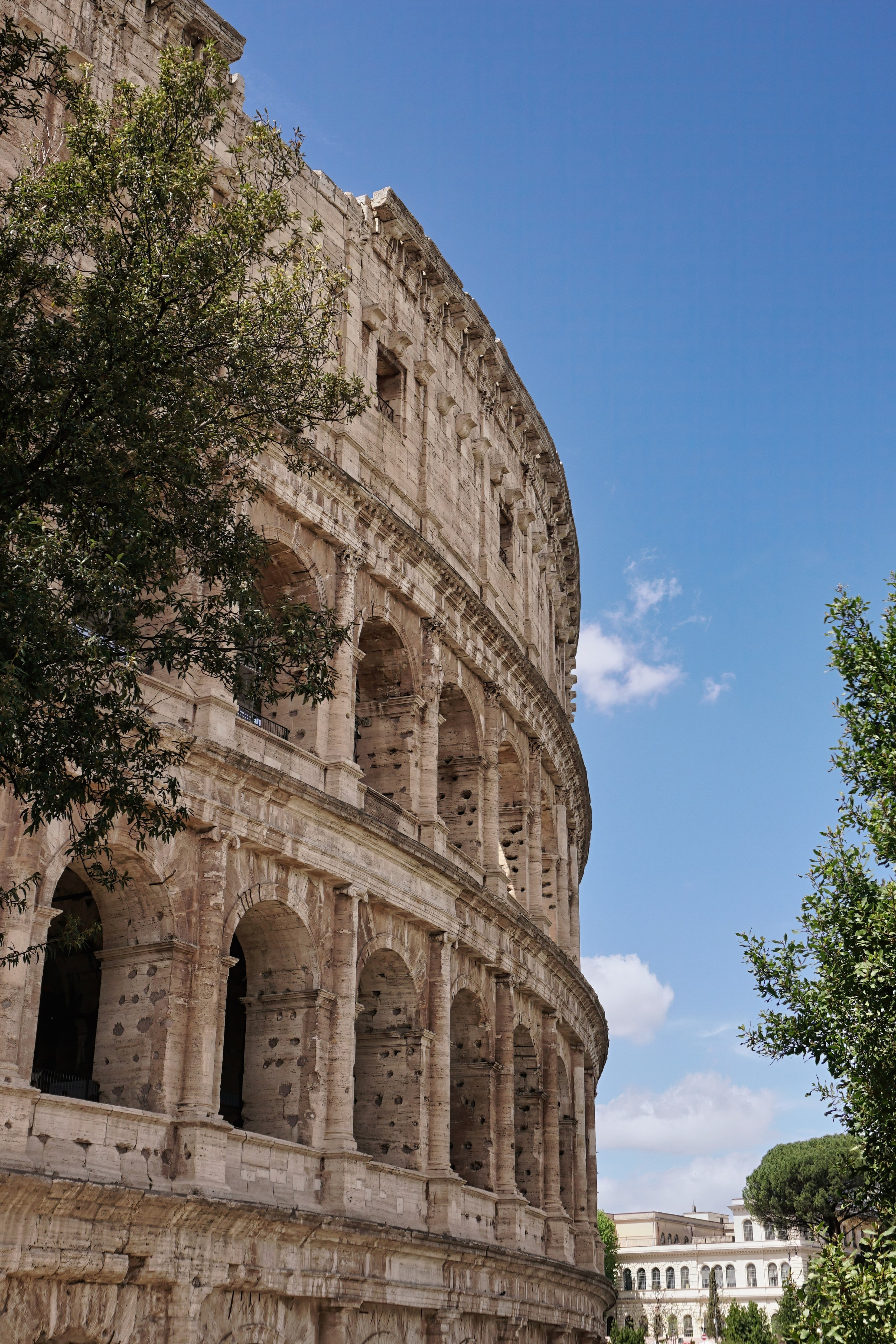 Photography of Italy – Exterior view of the Colosseum in Rome during summer, photographed as part of a photography book about Rome.