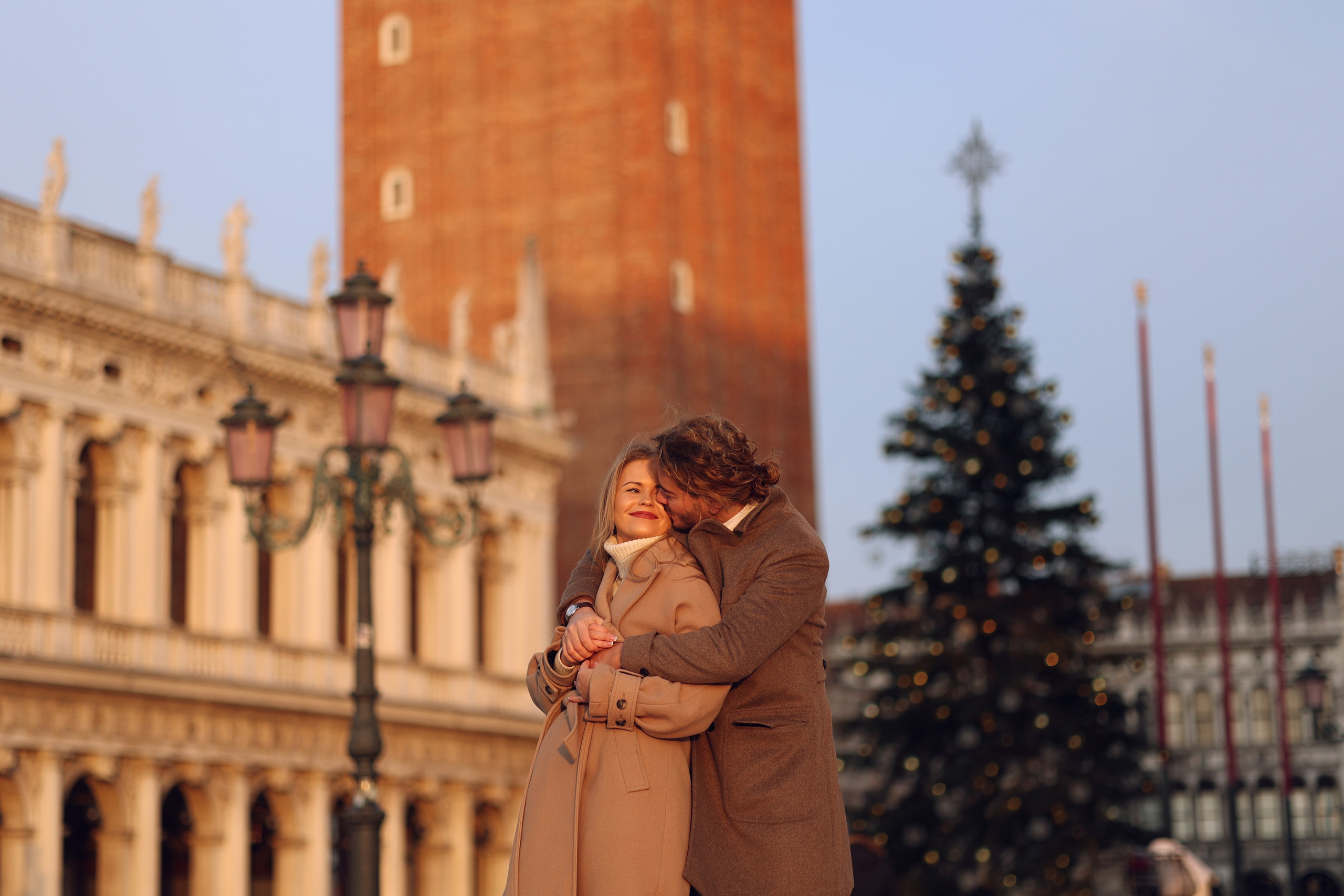 winter photo shoot in Venice