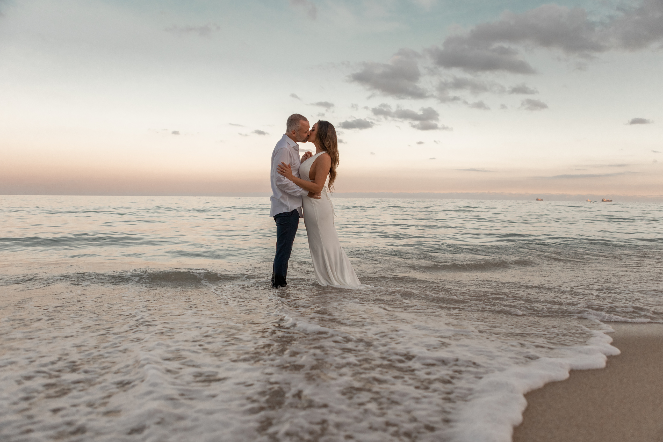 Sunset on the beach. My name is Kate and I am family and wedding photographer