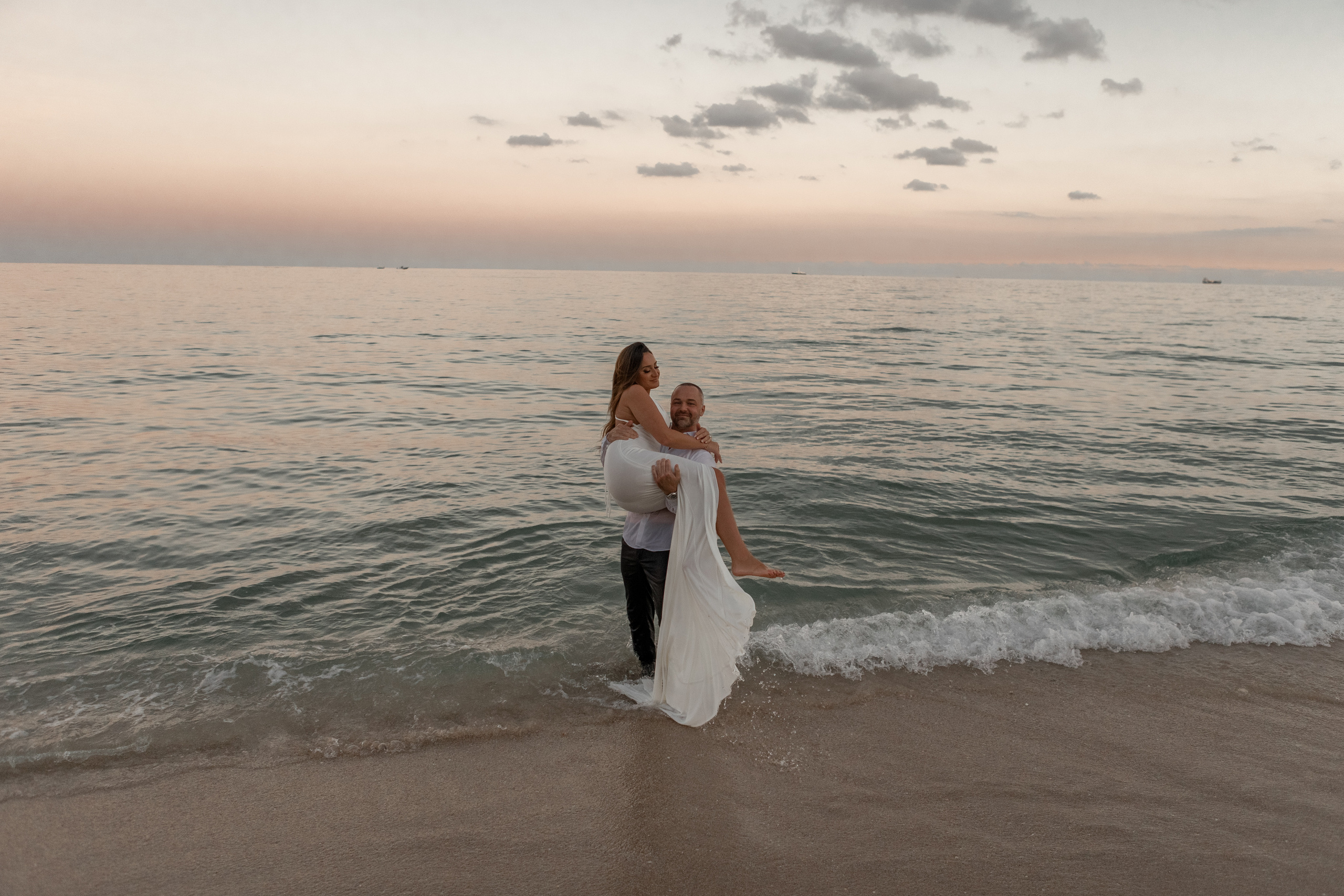 Sunset on the beach. My name is Kate and I am family and wedding photographer