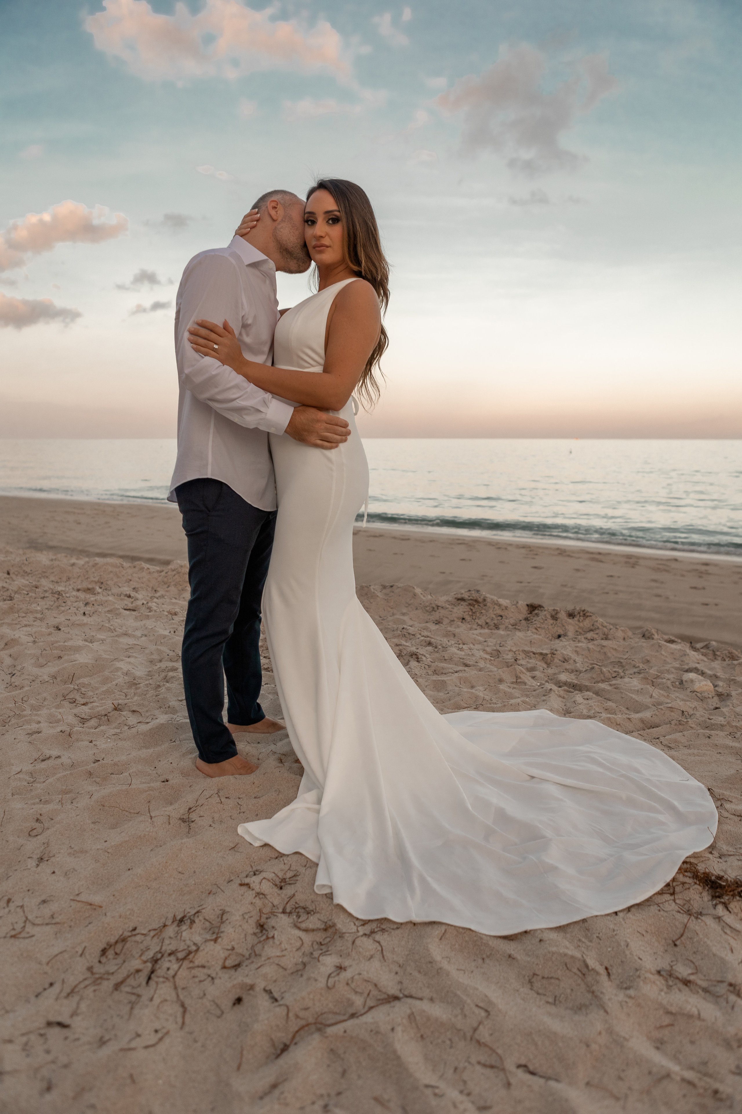 Sunset on the beach. My name is Kate and I am family and wedding photographer