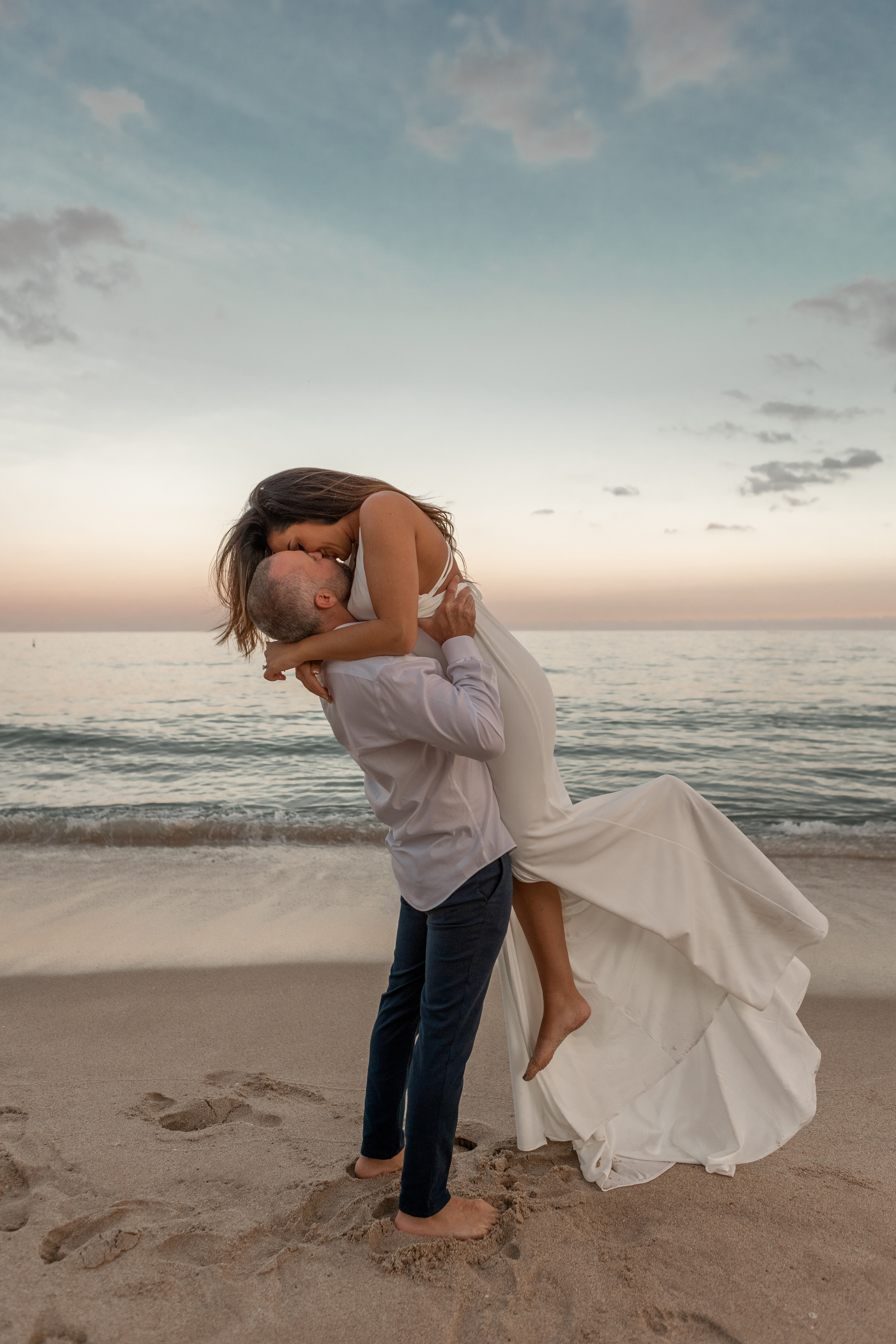 Sunset on the beach. My name is Kate and I am family and wedding photographer