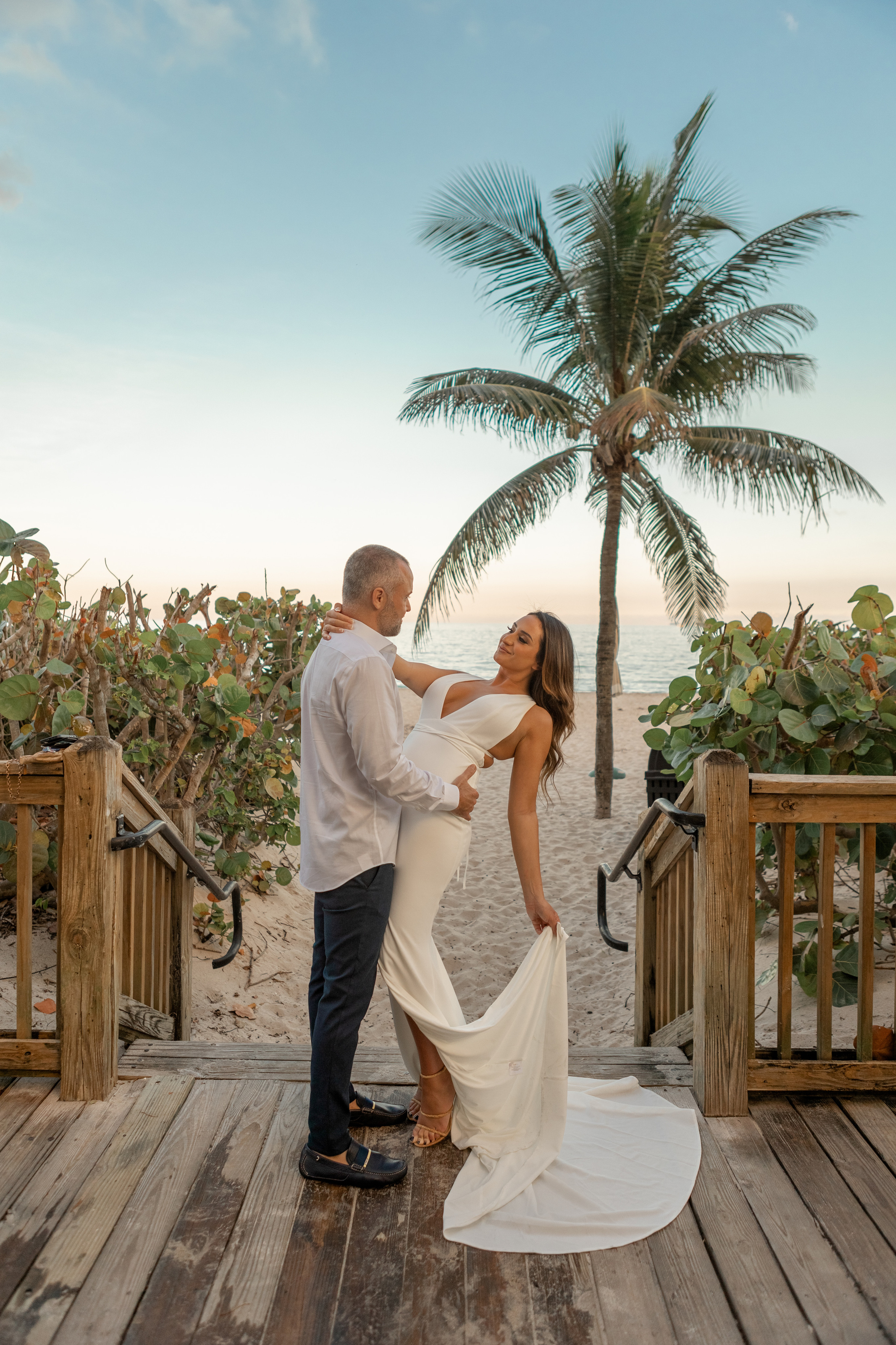 Sunset on the beach. My name is Kate and I am family and wedding photographer